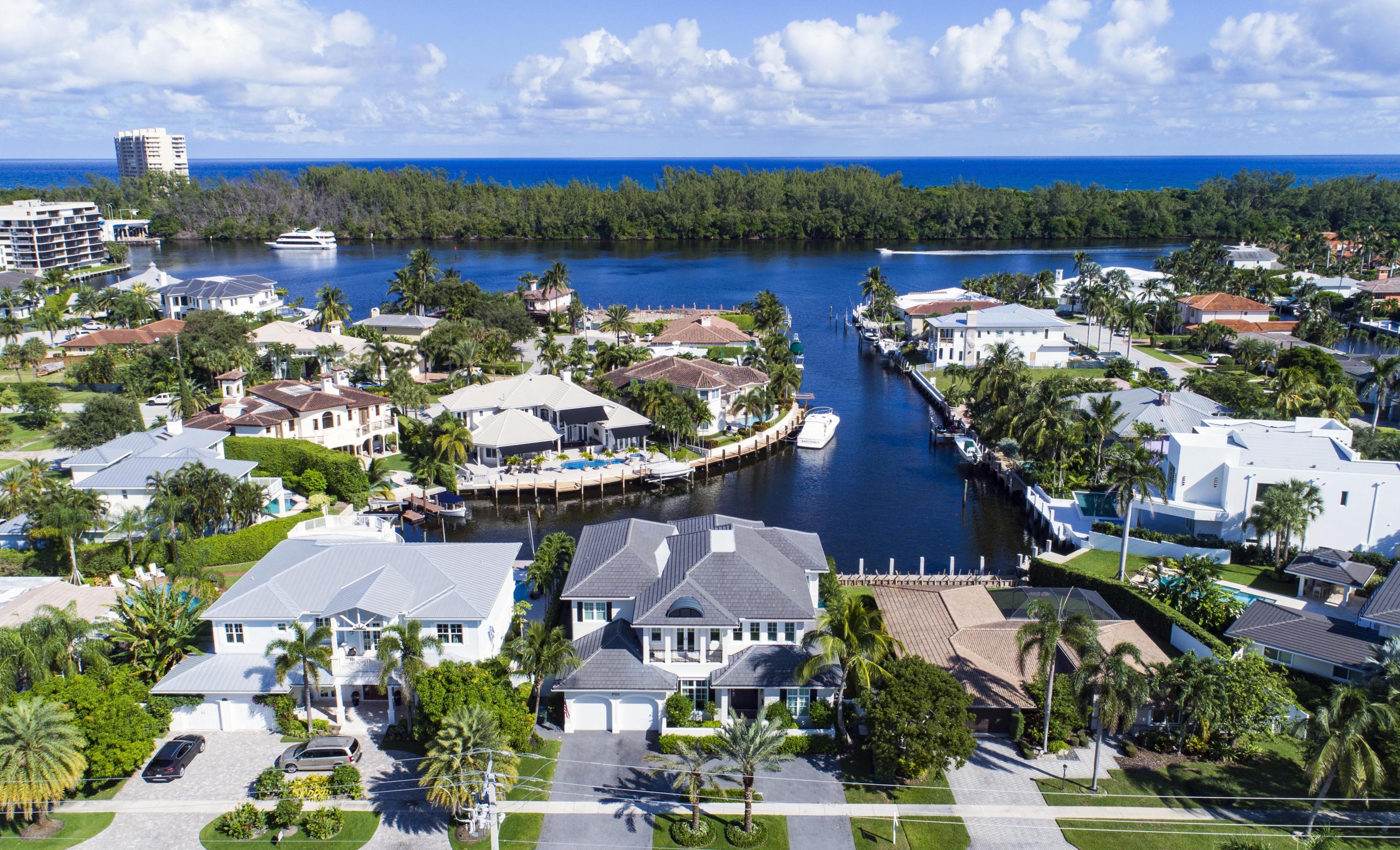 Newer Spectacular Deepwater Pool Home with Wide Canal Basin View to the Intracoastal. 20,000 lb Boat Lift, Impact Windows and Doors, 4 Bryant A/C Units, Custom Brazilian 8' Mahogany Front Door, Gourmet Kitchen with all Thermador appliances, Wholehouse Generator, Lutron Lighting System, Walk-in Wine Cellar, Pub Room with full bar, 1st and 2nd floor Laundry Rooms, Private Covered Balcony off Master Suite and Guestroom Suite, Marble deck, Summer Kitchen with Pizza Oven, Sink and Refrigerator, Infinity Pool and Spa, Outdoor Fireplace, East Exposure and so much more! See additional features in Supplement Section. Property Features:
Smart Home
Elevator
Hardwood Floor throughout
Concrete 2nd floor deck
12 exterior cameras
Custom Brazilian 8' Mahogany Front Door with 2' Glass transoms
4 Bryant A/C Units
Walk-in wine cellar
Sprayfoam insulation
Lutron Lighting System
Thermostats controlled by phone
Open staircase with open view to foyer
Impact Windows and Doors
10' High WinDoor Sliders
Whole House Generator
All concrete blocks filled with insulation
Low E Energy efficient windows
Surround sound separate zoned speakers in each room
1st and 2nd floor laundry rooms both with separate deep laundry tub/sink plus custom cabinets

Pub Room with full bar
Purified water chiller in Pub
Under counter lights under all Pub shelves
Ice Maker in Pub
Refrigerator

Gourmet Kitchen with large sit-down island
All Thermador Appliances
Custom made Kitchen cabinets
Double Wall Oven
Warming drawer in kitchen
Water pot filler over stove
Under counter lights in kitchen
Walk-in pantry

20,000lb Boat Lift
Roll down sunscreen in back
East Exposure
Wide Canal Basin View to Intracoastal

Marble deck set in concrete
Summer Kitchen with Pizza Oven, sink and refrigerator
Exterior gas hot water heaters with recirculating pump
Infinity Pool and Spa
Pool chiller and pool heater
Outdoor fireplace
iAqualink for pool


Front Covered Balcony off guestroom suite
Large Walk-in closet in all suites

Private Covered Balcony off Master Bedroom
Sitting area in Master Bedroom suite
Morning bar with refrigerator in Master Bedroom suite
Large Walk-in closet with island in Master Bedroom suite
Large soaking tub in Master Bath