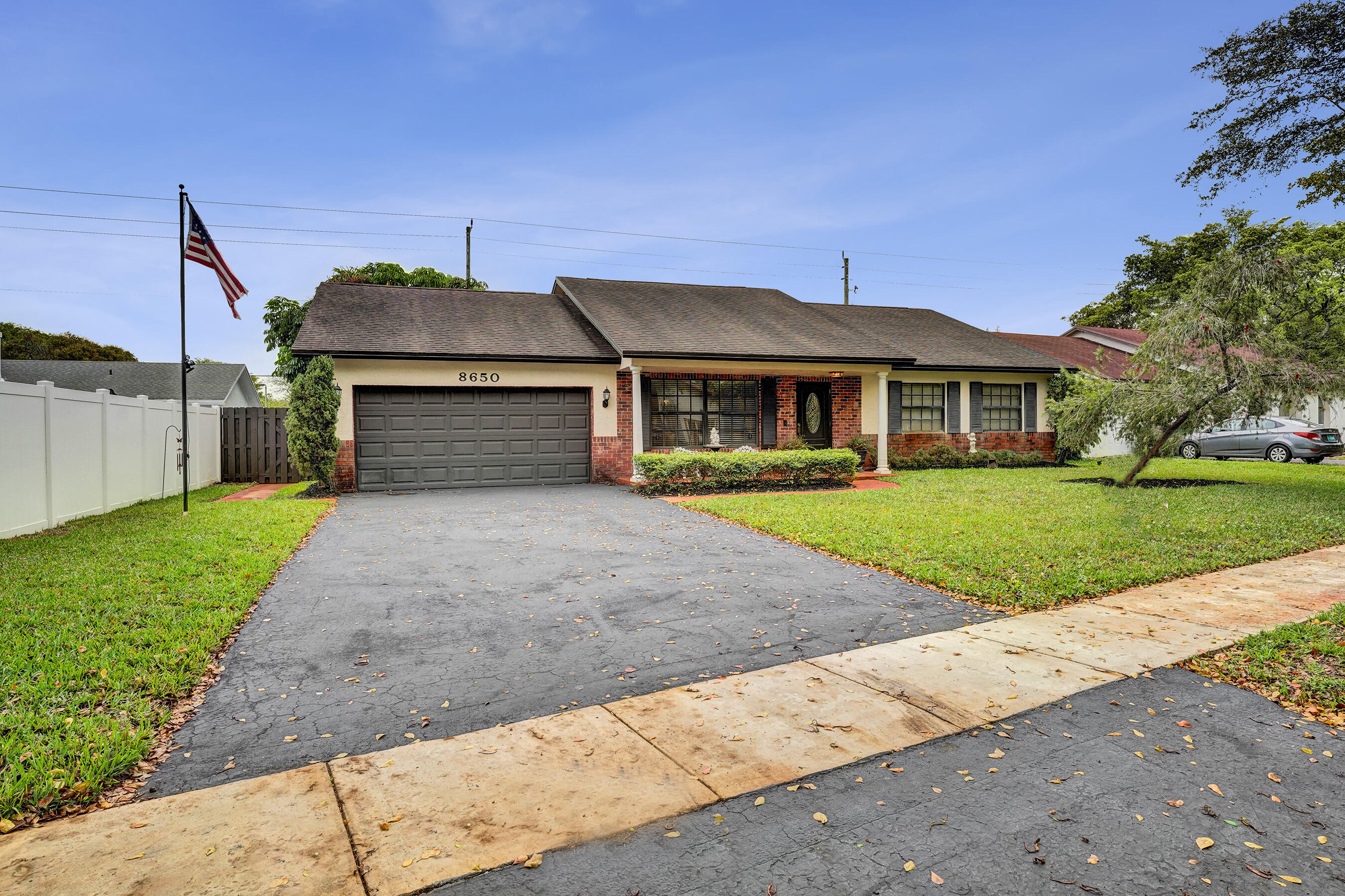 Cooper City living at its finest...select Timberlake community with no Hoa, quiet cul-de-sac location, larger than most lot, newer roof (2018), new overhead garage door (2017), a/c, (2021), french doors in family room, partial impact windows in front of house, shutters for rest..vaulted ceilings, sunken living room, Walk to great family friendly park which includes dog run, ready for a new family to call home.