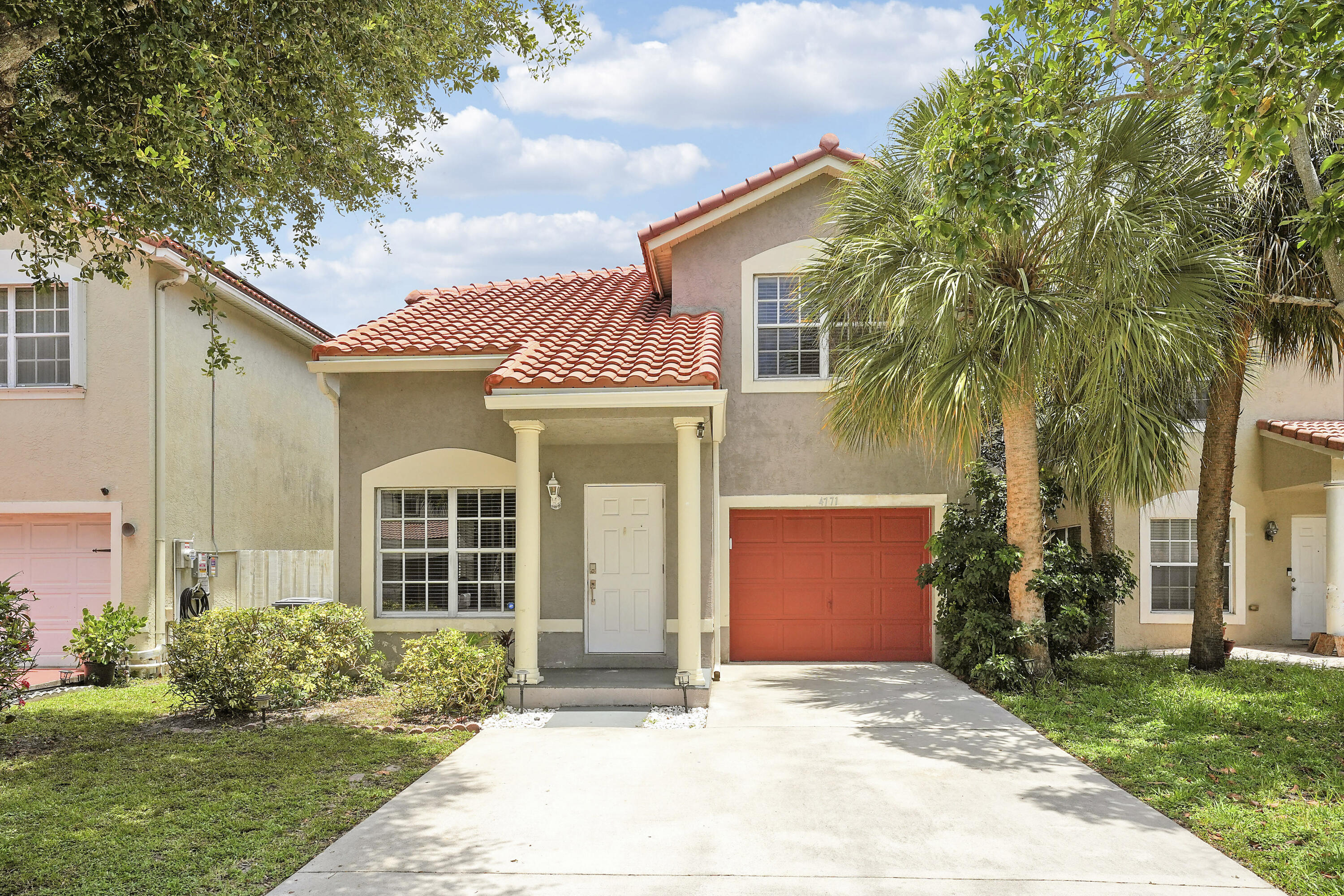 MOVE-IN READY AND PRICED TO SELL! This beautifully updated 3-bedroom, 2.5-bath, two-story home in Princeton Place at Gables delivers the space, style, and lifestyle buyers are searching for. Step inside to soaring ceilings, abundant natural light, recessed lighting, and waterproof laminate flooring throughout the entire home. The renovated kitchen features white shaker cabinetry, sleek countertops, stainless-steel appliances, a stylish backsplash, and a breakfast bar overlooking the spacious living and dining areas. Upstairs, the primary suite includes a beautifully upgraded bathroom with dual sinks and an oversized walk-in shower. Additional highlights include an attached garage, washer and dryer, generous storage, and an impact-resistant sliding glass door leading to a private backyard with an oversized patio—perfect for entertaining or relaxing. Enjoy community amenities including a swimming pool and children's playground. Conveniently located near shopping, dining, and major roadways. Opportunities like this do not last—schedule your private showing today!