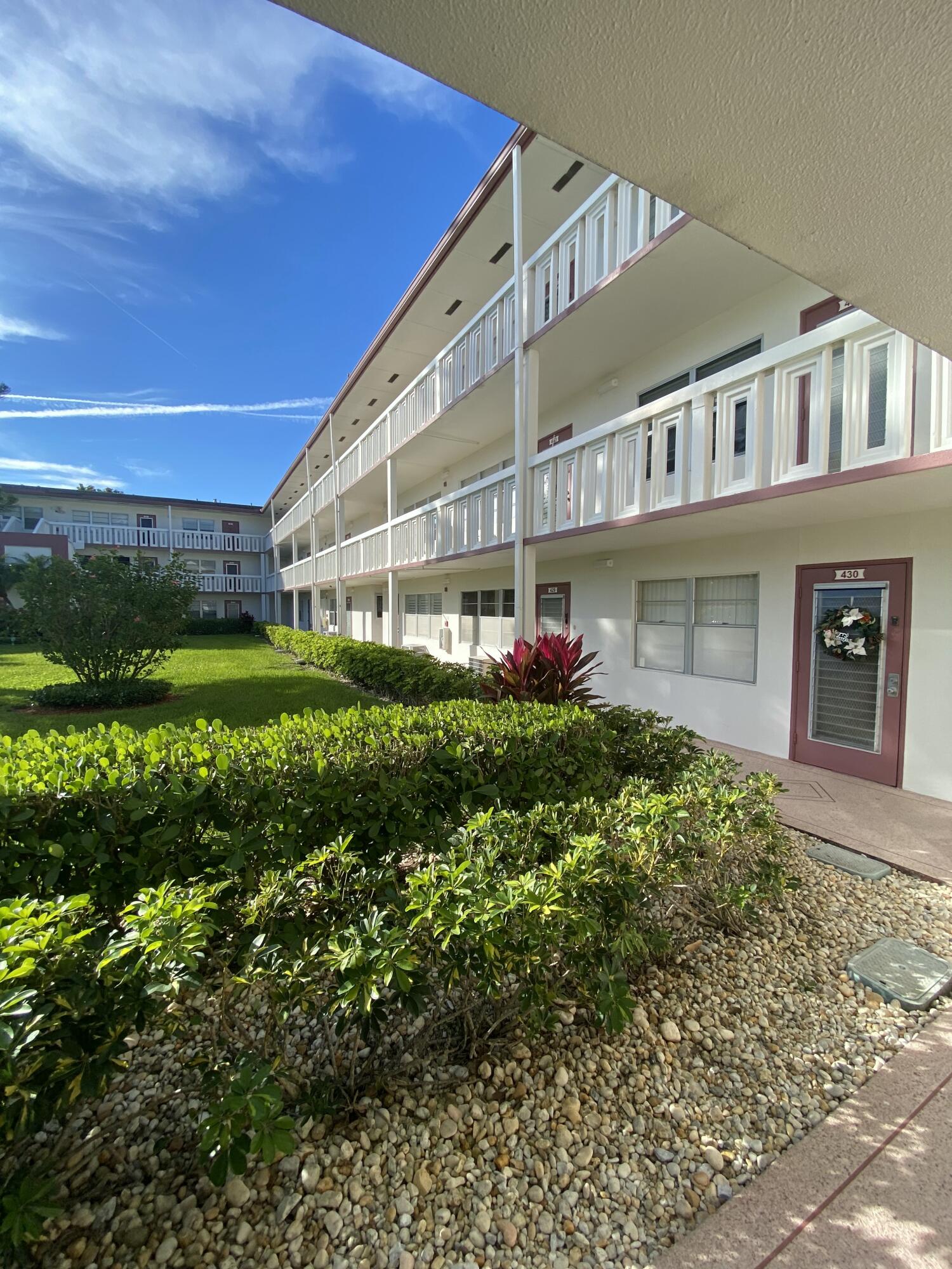 This wonderful sought after first floor unit has BRAND NEW Carpet and Range. Spacious one bedroom with one and a half baths and great open living and dining area.Ready to move right into or for investors rent out immediately with no waiting period. Ample storage closet in hall and large closet in bedroom. Beautiful newly screened patio off bedroom with garden view. Walk right out your door to  Laundry, Mail and Parking. Century Village is a lovely landscaped and maintained 55 plus guard gated community in Boca Raton with a fabulous clubhouse, tennis, pickleball, pool and bus transportation. See this property today !!