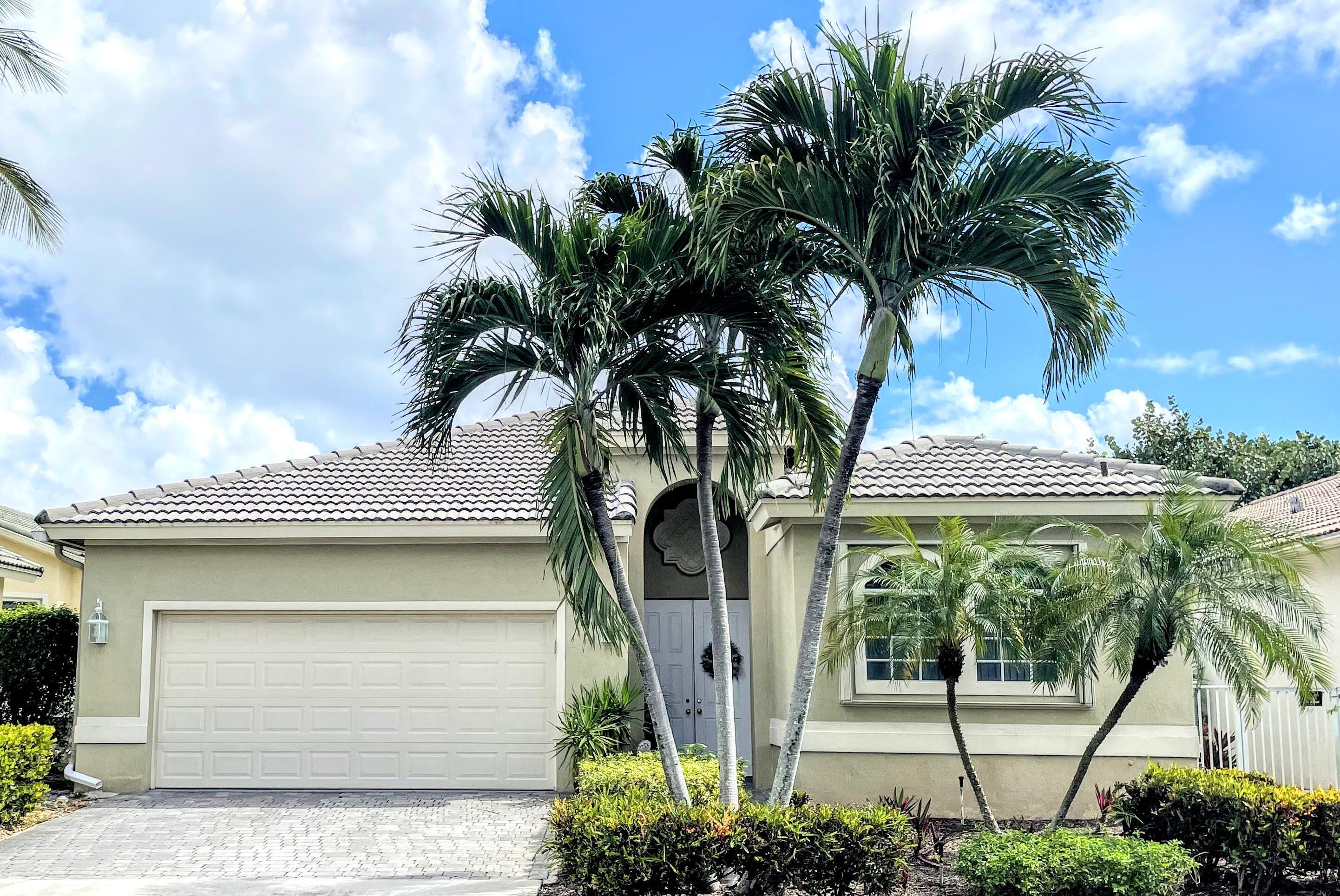 You'll LOVE this East Boca 3 bedroom/3 bath single family detached courtyard home with a private pool (the main house is a 2/2 and the detached guest house is a 1/1) in the quiet quaint gated community of Boca Preserve only 2 miles from the Boca Raton Beaches! The courtyard style home features a 1 bedroom/1 bathroom guest house, 2-car garage, private pool/patio, volume ceilings, large open and bright living/dining/kitchen open concept, a spacious master bedroom overlooking the pool, with spa-like master bath his and her vanities and huge walk-in closet, inside laundry room, and more!  Lawn care included. Could be available between 8/1 - 8/15.  Use RentSpree: https://apply.link/7s3EWK0