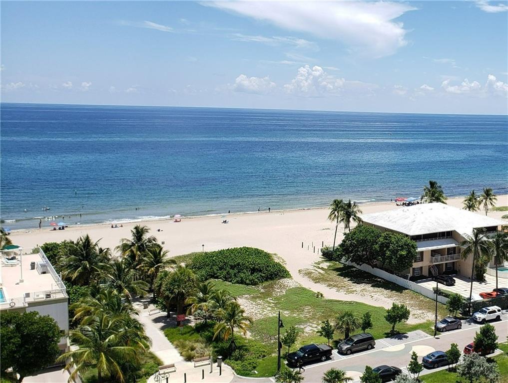 Enjoy Resort Style living in this lovely one bedroom one bathroom facing south with unobstructed ocean and intracoastal view. This unit is ready to move in with furniture that are negotiable. Recently updated Kitchen and Bathroom feature wood cabinets, Granite countertops and Stainless steel appliances. Plenty of closets. Centrally located in the heart of Pompano Beach Entertainment, Walking distance to the best Restaurants, the Pier and the beach. Don't miss this opportunity to own this ideal condo that can be used as second home, seasonally 1 time rent per year or annual rent for great income.