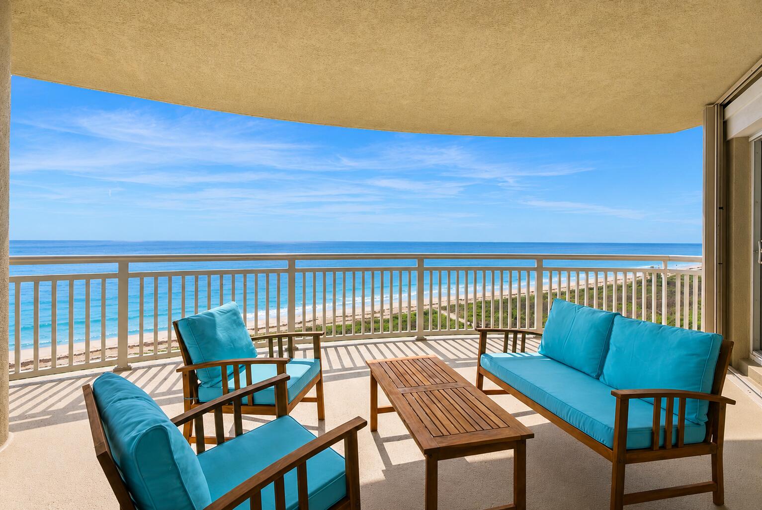 Exceptional oceanfront retreat! This rare NE CORNER unit features breathtaking views of both the Atlantic Ocean & Intercoastal with an expansive wrap around balcony to enjoy both the sunrises and sunsets. With over 2,700 sq ft of living space, this 4 bed, 3.5 bath unit combines elegance, comfort & the ultimate Florida coastal lifestyle. The primary suite is a private retreat featuring direct balcony access, dual walk in closets & spa-like bath.  Spacious guest suites with balconies provide comfort & privacy for family and visitors.  This unit includes 1 car garage & in-unit laundry. Located in the prestigious Grand Isle community with private beach access, resort style pool, fitness center and located with easy access to both Vero Beach & downtown Ft Pierce for dining & shopping.