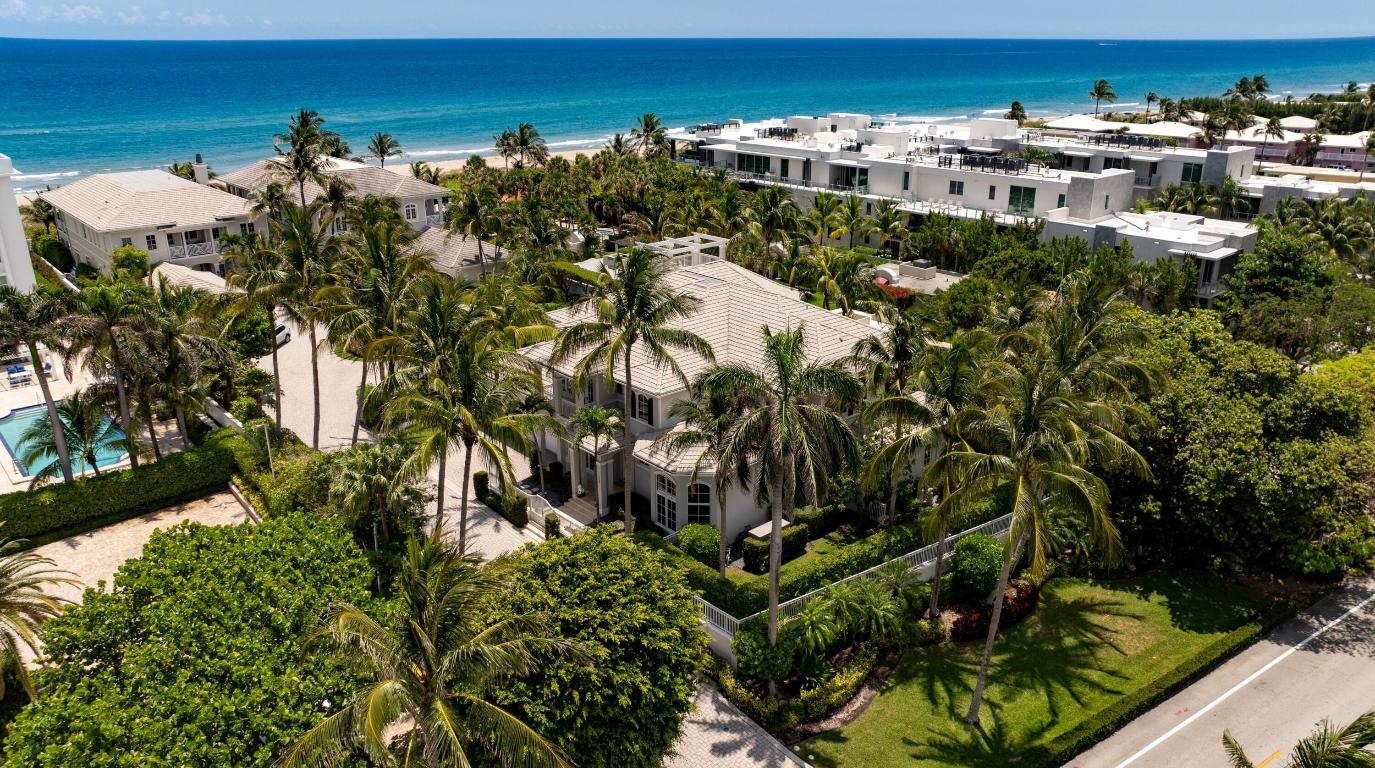 This Delray Beach residence, in a private, oceanside, three-estate gated community, offers deeded beach access via its own private beach path. Conveying as an architectural triumph, it features a unique third-story ocean-viewing observation tower, an expansive covered balcony with several interior access points, chiseled marble floors, decorative ceilings, and alluring bay-windowed sitting areas. LOCATION:

1845 Dusty Miller Drive, Delray Beach Florida: This ultraluxury estate is one of only three residences in Goodison Park Estates, a gated seaside enclave in historic Delray Beach, a beautifully preserved oceanfront community in the heart of South Florida's famed Gold Coast, just minutes from the eclectic shops, cafes and restaurants that line vibrant Atlantic Avenue.

PROPERTY: 
 
Presenting tastefully, the front terraces and a portico entry enhance the beauty of this residence, which is set amidst manicured gardens with stately palms and offers deeded beach access to its own private beach path. In the estate's outdoor entertaining area, the loggia, detailed by a tongue-and-grove ceiling, and fully equipped summer kitchen overlook the heated pool with a waterfall wall and spa.

RESIDENCE:  

In an ultra-private, gated, seaside enclave, this refined British West Indies-style residence conveys as an architectural triumph, featuring a unique third-story ocean-viewing observation tower as well as an expansive covered balcony with several interior access points. Comprising five bedrooms and 7,998 +/- total square feet, details throughout include chiseled marble floors, decorative ceilings, alluring bay-windowed sitting areas, and handsome moldings and plantation shutter enhancements. The impressive foyer and stair hall, topped by a soaring two-story ceiling, introduce the gracious main living areas in a light-filled, well-conceived, open floor plan. The formal living room is crowned by an attractive coffered ceiling and features a focal-point, custom-built media wall. A trio of French doors open to the pool-view covered loggia, and just adjacent is a bar inviting sociable entertaining. Both the formal dining room and the office feature large windows that frame views of the front terraces. The dining room is topped by a tray ceiling and the office is highlighted by a gas fireplace and custom built-in cabinetry. The gourmet cook-island kitchen is finished with custom wood cabinetry, black-granite countertops, a custom-fitted pantry, professional-grade appliances and a breakfast area with bar seating. Ideal for hosting soirees as well as for casual, every-day, family-oriented ease,  a set of French doors from the kitchen open to the outdoor summer kitchen. With a split bedroom plan and accessed through double doors, the VIP guest bedroom is placed on the first floor with an ensuite bathroom and a custom-fitted closet. Topped by a decorative ceiling, the bedroom also features French doors that lead out to the pool affording it a private entry. The upstairs primary bedroom wing, a tranquil sanctuary, opens to an ocean-breeze balcony and is detailed by a carpeted floor and a dropped ceiling. It comprises a large custom-fitted walk-in closet and a spa-inspired bathroom, finished with custom cabinetry, granite counters, dual sinks, a glass-enclosed dual-head shower, a spa tub, and a separate water closet. A loft and three ensuite guest bedrooms also preside on this level, with all the bedrooms accessing a balcony. Completing the overall layout are an elevator, a half-bathroom, laundry room, and three-car garage. 

Amenities include natural gas accommodation, Kohler full-house generator, full-house water purifier, and impact glass windows and doors.


The information herein is deemed reliable and subject to errors, omissions or changes without notice.  The information has been derived from architectural plans or county records. Buyer should verify all measurements.


DISCLAIMER: Information published or otherwise provided by the listing company and its representatives including but not limited to prices, measurements, square footages, lot sizes, calculations, statistics, and videos are deemed reliable but are not guaranteed and are subject to errors, omissions or changes without notice. All such information should be independently verified by any prospective purchaser or seller. Parties should perform their own due diligence to verify such information prior to a sale or listing. Listing company expressly disclaims any warranty or representation regarding such information. Prices published are either list price, sold price, and/or last asking price. The listing company participates in the Multiple Listing Service and IDX. The properties published as listed and sold are not necessarily exclusive to listing company and may be listed or have sold with other members of the Multiple Listing Service. Transactions where listing company represented both buyers and sellers are calculated as two sales. "No payments made until title passes" Some affiliations may not be applicable to certain geographic areas. If your property is currently listed with another broker, please disregard any solicitation for services. Information published or otherwise provided by seller, listing company or its representatives is deemed reliable but are not guaranteed and subject to errors, omissions, or changes without notice. Copyright 2025 by the listing company. All Rights Reserved.