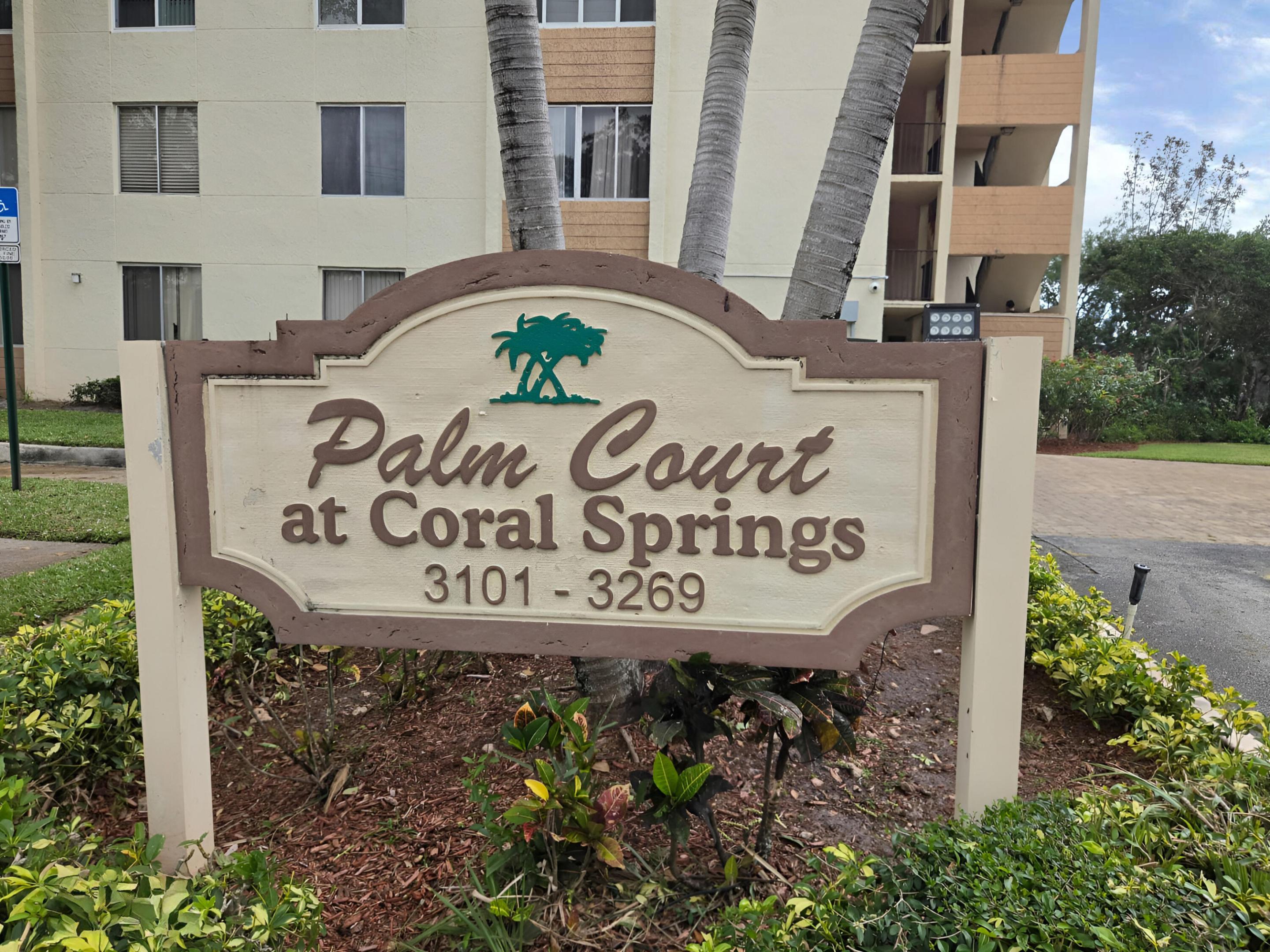 2BD/2BA, Open layout, central A/C, and in-unit laundry hookups. 900 sq. ft. of living space with an efficient split-bedroom floor plan and easy-to-maintain flooring.  condo unit now available in the highly sought-after Coral Springs market. Palm Court- Pet-friendly, lush landscaping, community pool, and ample parking.  Walking distance to local parks:  shopping, and easy access to city transportation and major roadway.  Property will be included in the next Auction.  Buyers must sign up and place bids through xome website.   All auction properties are subject to a 5% buyer's premium pursuant to the Event Agreement and Auction Terms & Conditions minimum will apply.  Buyers and buyer's agent to verify any and all info.