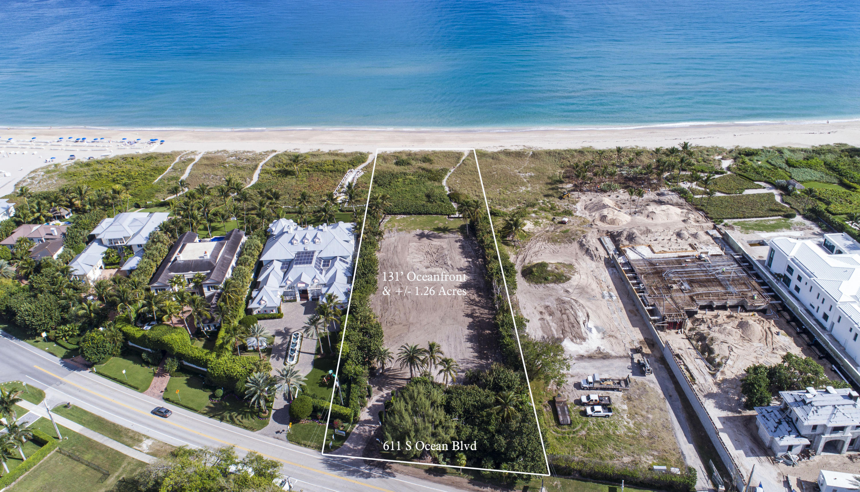 1.26 Acre Ocean Front lot located on A1A in Delray - Land