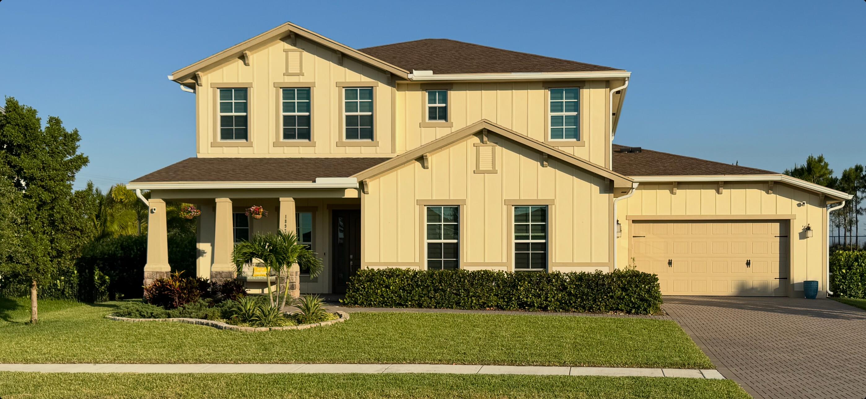 Stunning "Hart" model in Arden's elite Waterford Collection—1 of only 80 built! This rare gem is perched on a .33-acre cul-de-sac lot with exclusive private gate access. The 5BR/4.5BA layout features a coveted 1st-floor primary suite and study. The gourmet kitchen boasts a gas cooktop and custom breakfast nook with extra cabinetry. High-end upgrades: 24KVA Generac whole-house generator, Tesla charger, electric-screened porch, whole-house water filtration, automated shades, and Ring security. The 3-car garage/split featuring epoxy floors, and the home is entertainment-ready with built-in speakers and 86" & 75" TVs included! Located ~10 miles from the Winter Equestrian Festival and ~12 miles from the National Polo Center. Kids can walk/bike to Saddle View Elementary. Luxury & privacy!