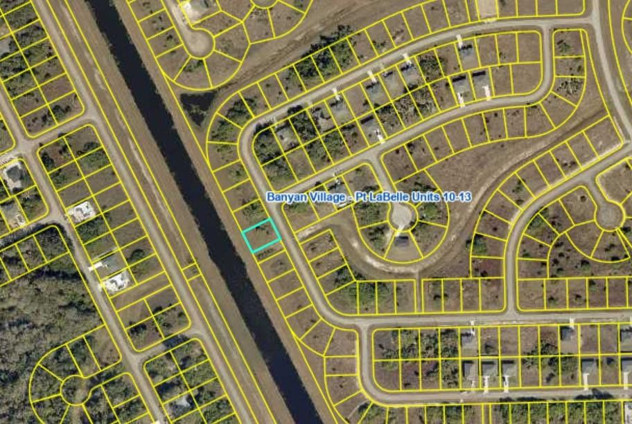 Beautiful 0.26 acres residential oversize lot in a peaceful LaBelle neighborhood, offering a spacious setting with natural surroundings, a stunning canal view, rear and right-side greenbelt for added privacy. Nestled on a quiet street with new construction homes, this parcel presents an excellent opportunity to build your future home or invest in a rapidly growing area. Located within Banyan Village, a developing community with high-speed fiber-optic internet, and providing convenient access to schools, shopping, and SR-80 while still offering a serene, rural atmosphere.
