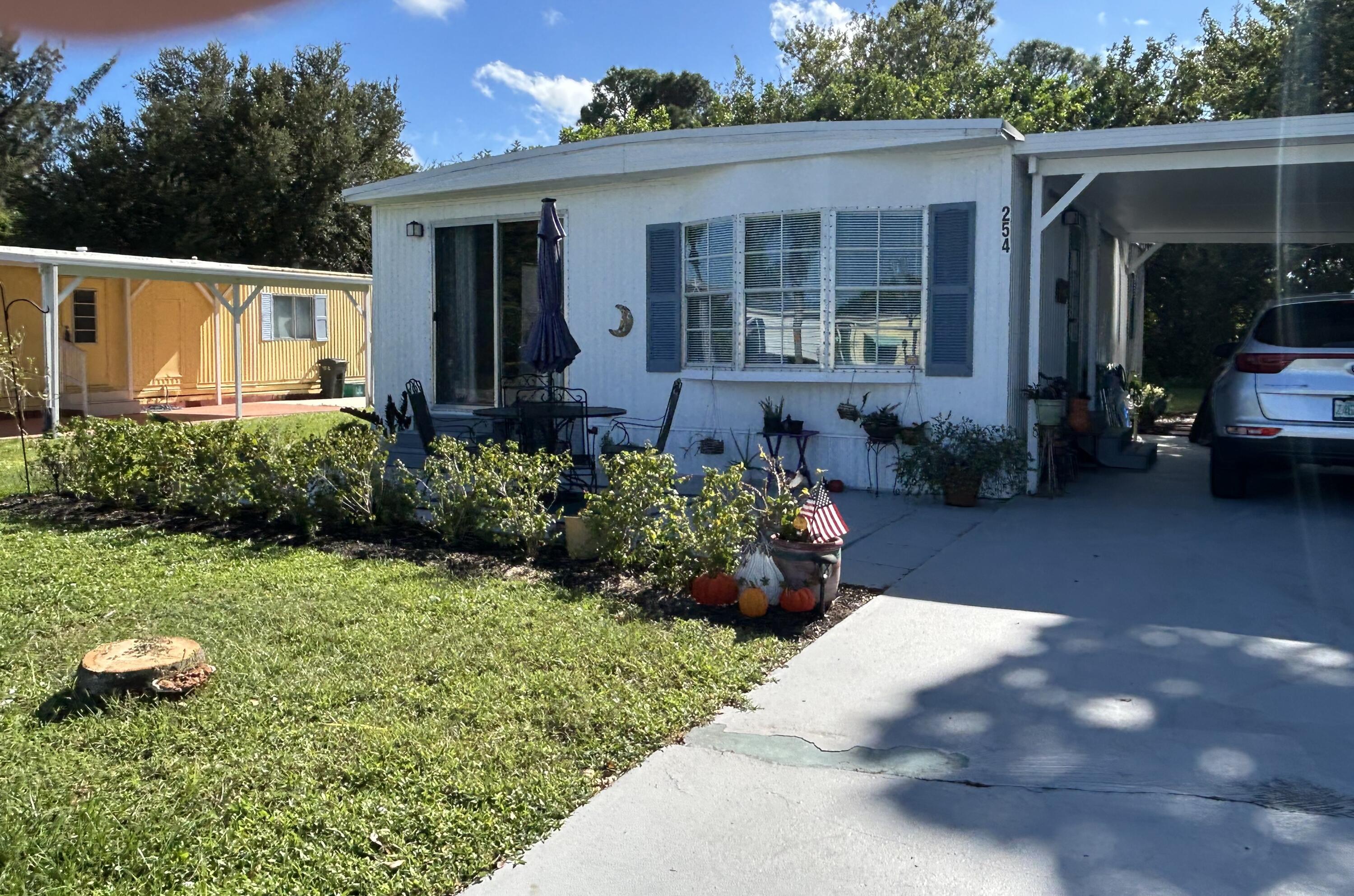 COMPLETELY RE DONE 2 bedrooms two bath, freshly painted inside and outside. New floors, dry walls through-out Roof is 10 months old, New skirting, shed added backs up to the wood located in a quite 55 community
