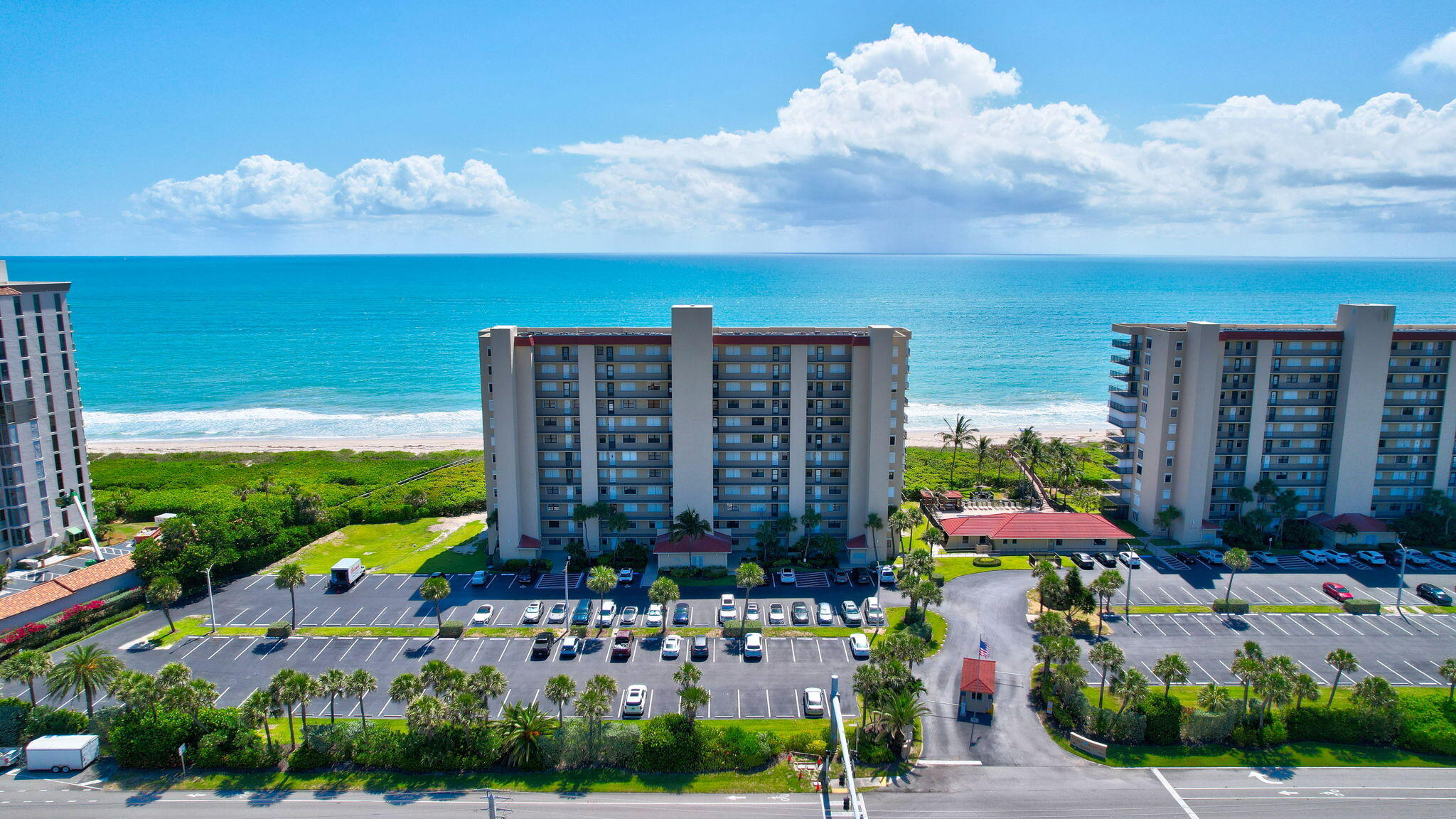 Welcome to your perfect beach getaway at Ocean Harbor South on beautiful North Hutchinson Island. This updated 2-bedroom, 2-bath first-floor condo offers comfort, convenience, and coastal living just steps from the beach crossover. Enjoy new flooring, tasteful furnishings, and a bright, inviting interior with a relaxed beachside feel. Walk directly from your private lanai to the sand and enjoy ocean breezes every day. Ocean Harbor South features a heated pool, tennis and pickleball courts, private beach access, and beautifully maintained grounds. Minutes from restaurants, shopping, museums, and entertainment, this property is ideal as a full-time residence, seasonal escape, or income-producing investment in one of the island's most desirable locations. Truly island living at its best. Perfect place for buyers seeking easy, low-maintenance beach living with exceptional convenience. First-floor location allows quick access without elevators and makes bringing in groceries, beach gear, and guests effortless. Unit is located just steps from the private beach crossover and heated pool area, creating a true resort-style feel. North Hutchinson Island continues to be one of the Treasure Coast's most desirable coastal destinations with strong seasonal demand and excellent rental appeal. Ocean Harbor South offers private beach access, tennis, pickleball, beautifully maintained grounds, and a relaxed island atmosphere. Conveniently located near waterfront dining, shopping, museums, marinas, parks, and entertainment. Ideal for full-time living, winter retreat, or investment opportunity.