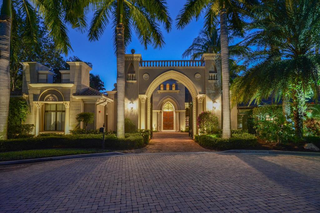 Magnificent ranch style residence on the grounds on The Boca Raton Resort in Mizner Lake Estates. Privately located at the end of the street on the cul-de-sac overlooking wide golf course fairway views. Residence boasts a chef's kitchen, top of the line wolf appliances and finishes. The layout includes 5 bedrooms, 6.1 baths, custom paneled library. The master wing offers spacious walk-in closets and separate his and hers baths. The grand dining room has a custom table to sit twenty people. Other features include: billiards room, custom built-ins, lush landscaping across the backyard, guest house and a three car garage. Join The Boca Raton Resort and walk to tennis, golf, spa and dining. Club membership not required. HOA includes landscape, pool, water and security.