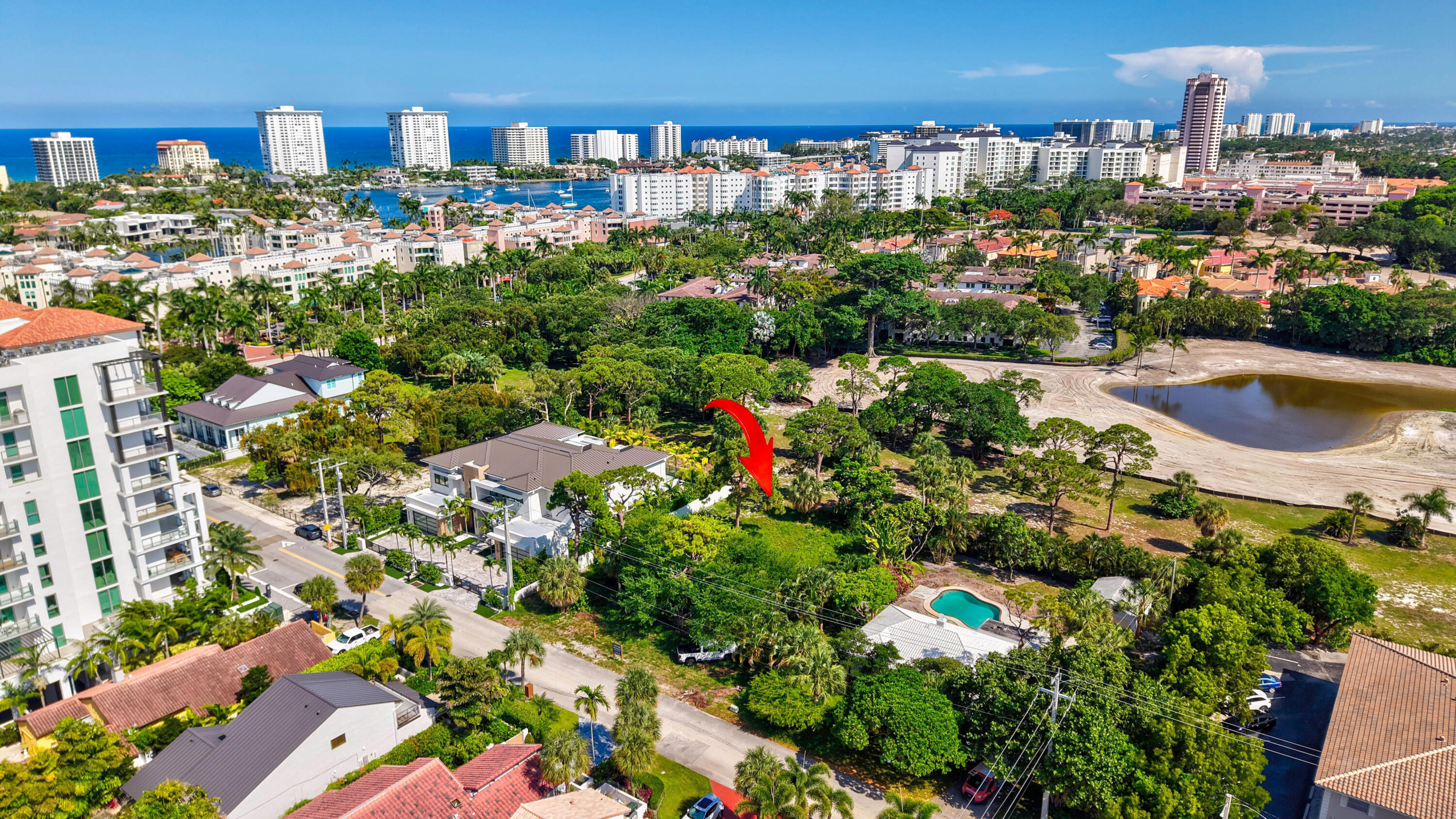 An exceptional opportunity to build a signature estate on prestigious E. Royal Palm Road in the heart of East Boca Raton. This rare 14,767± SF homesite is ideally positioned within walking distance of The Boca Raton, Mizner Park, the Atlantic Ocean, world-class dining, luxury shopping, private clubs, and Boca's vibrant downtown lifestyle. Surrounded by newly constructed residences commanding $12 million-$15 million, this premier parcel is located in one of Boca Raton's most sought-after luxury enclaves. Overlooking the lush fairways of the Boca Raton Golf Club and just steps from Silver Palm Park, the property offers the perfect setting to create a custom estate that seamlessly blends privacy, prestige, and unparalleled convenience. One of the last remaining opportunities of its kind. Boca Raton Golf Course is being redone.