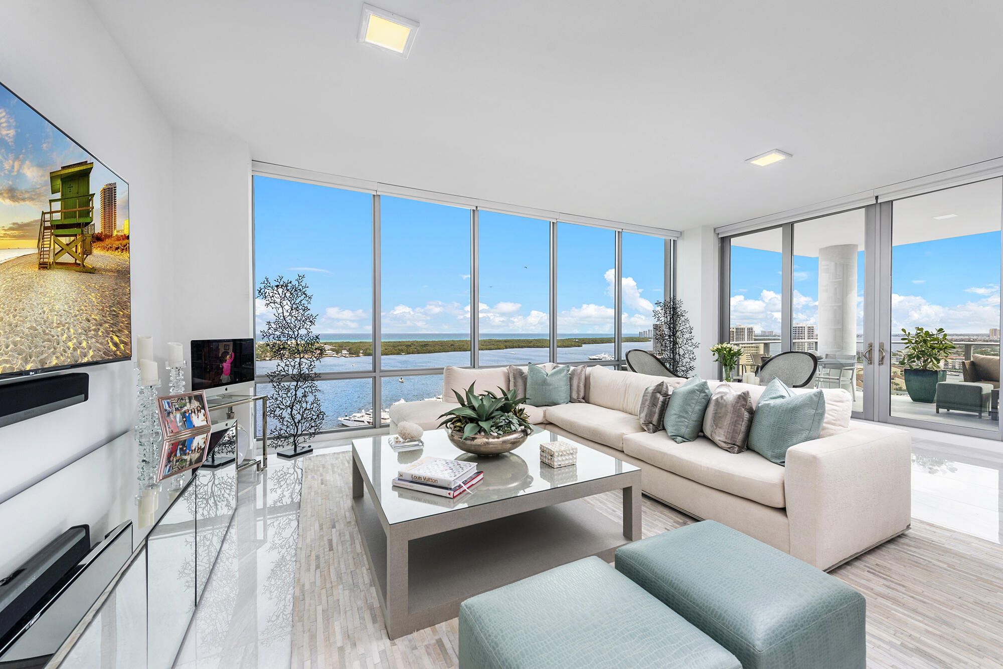 18th Floor Residence in the SKY! Encore at The Water Club. Just under 3,000 Sq Ft with huge balcony! 3 BR plus Den! 3 1/2 Bath. 2 prime parking spots, storage. Southern Exposure! Incredible sunrise and sunsets. Private boutique building with only 2 owners per floor. No obstructed views and can see for miles. Best Restaurant's at your door step.