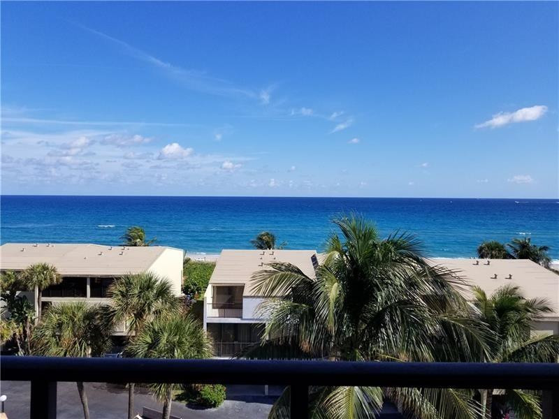 Stunning DIRECT ocean views from this spacious oceanfront condo*floor to ceiling BRAND NEW hurricane windows & sliders throughout unit including bedrooms=amazing ocean views*beautiful SE corner unit w/ large 18 ft long & 6 ft wide balcony. Rare opportunity to own a large condo w/ these types of sweeping direct views! Private Bosch washer & dryer IN UNIT or there are free laundry rooms on every floor*tankless water heater*Building has a large clubhouse equipped with a full kitchen, small gym area & community room with Billiards & Ping-Ping right next to the large heated pool that is just steps to the beach. Free wifi at pool & clubhouse. All ages, Covered parking with plenty of extra parking=2 or more cars OK! Downtown Delray is a 5 minute Drive*please see broker remarks & schedule online all ages