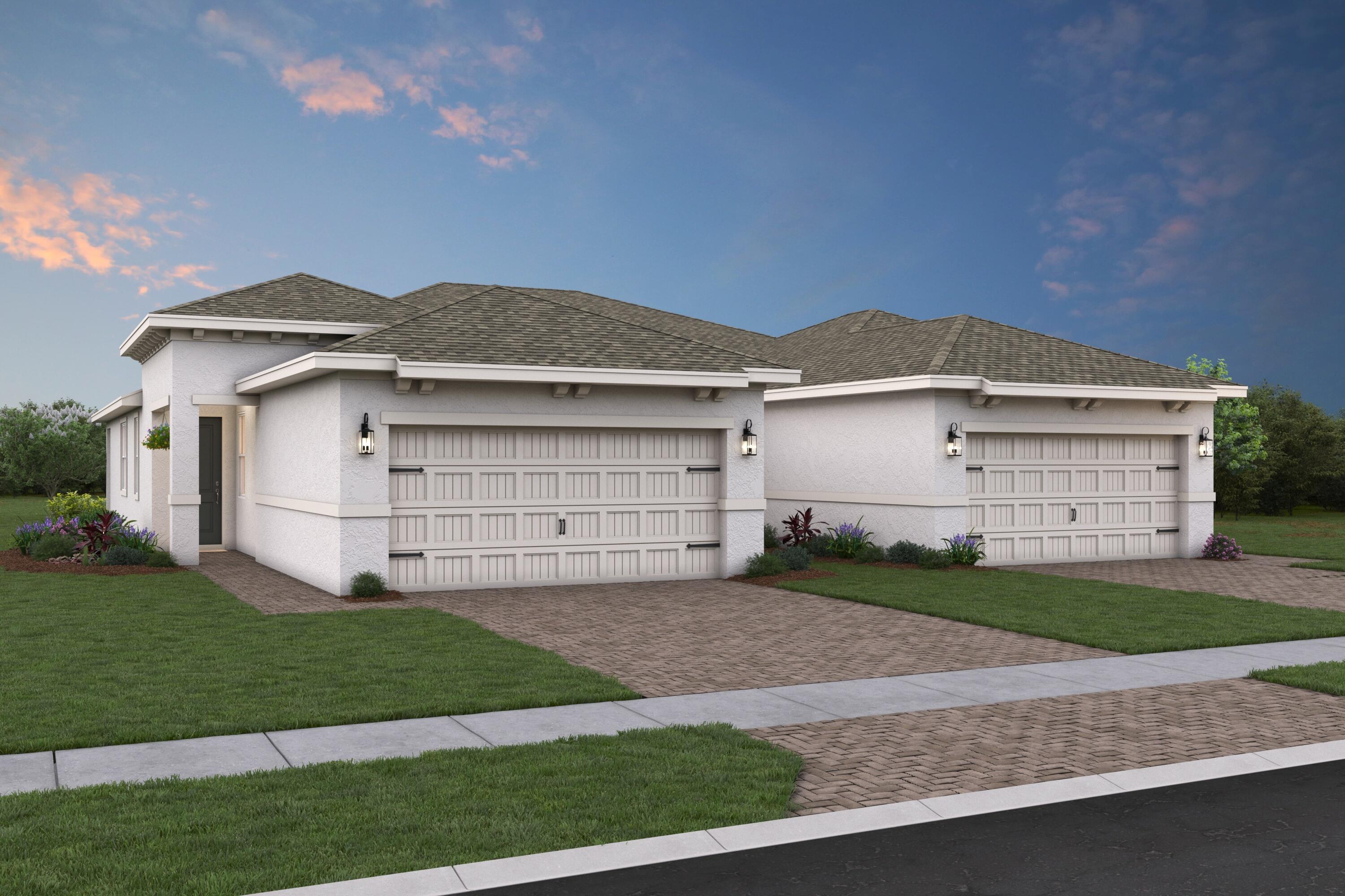 Introducing the Spring Lake IV villa, showcasing our designer-curated Classic Look. Set within a 55+ active adult community, this thoughtfully designed home backs to a serene preserve, creating a peaceful backdrop that can be enjoyed from the covered patio. The stunning kitchen features white cabinetry, floating shelves, a sprawling island with Soapstone Mist quartz countertops, and an open-concept design that flows seamlessly into the dining area and spacious great room—perfect for everyday living and entertaining. Wood-look tile flooring extends throughout the main living areas, enhancing the home's clean, cohesive design. The bright primary suite is enhanced by triple windows, while the luxurious primary bath offers a spa-like retreat. A private home office provides the perfect space  for work or hobbies, making this beautifully appointed villa ideal for low-maintenance living.