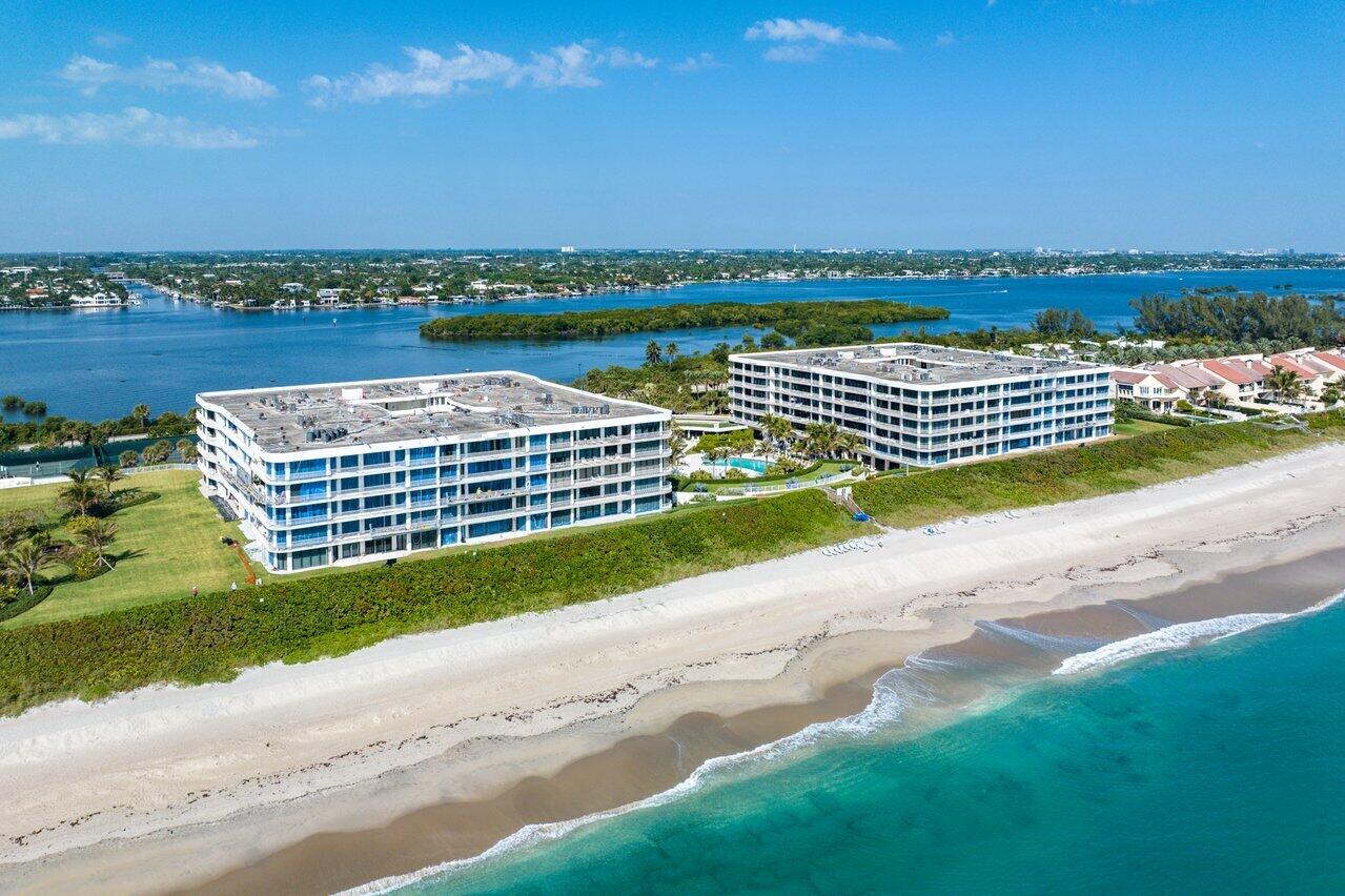 A rare opportunity to own one of the most exquisite oceanfront condos in Palm Beach. Renovated 3 bedroom, 3.5 bath, plus office residence boasts exceptional finished and features w/ expansive wrap around balconies, marble flooring, elegantly appointed closets & gourmet kitchen w/ top of the line Sub Zero & Miele appliances, wine refrigerator & pantry. This unit also features a Crestron lighting system, shades & sound, den, laundry room & additional storage. 2 car garage parking & renovated cabana complete the luxurious lifestyle this residence offers. This oceanfront turnkey home is being sold fully furnished with personal cabana to relax in.