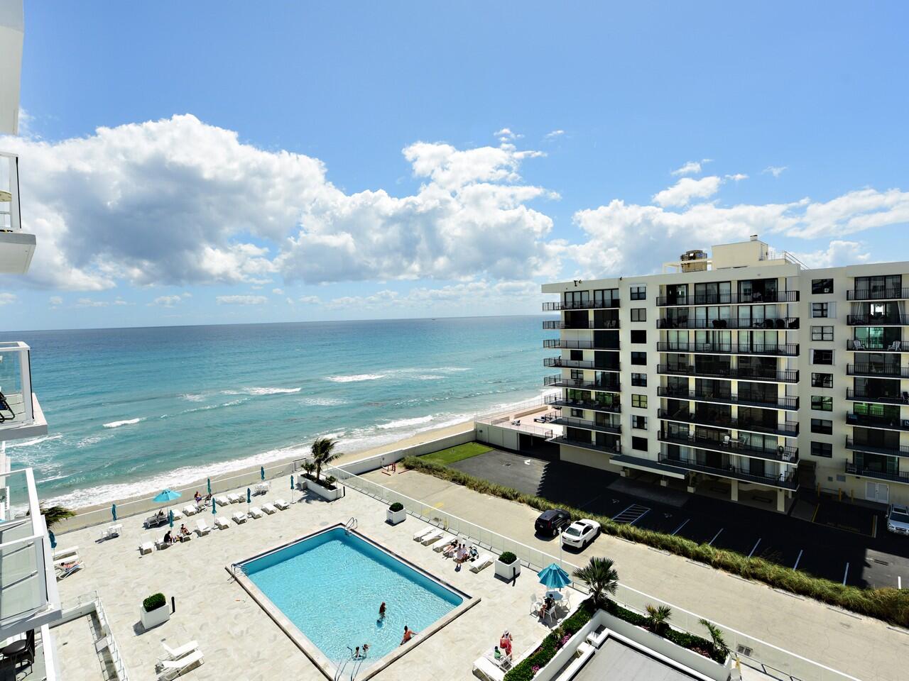Ocean and Sand views in this newly remodeled spacious 1 br /1.5 ba condo on a high floor!  Telescoping high impact floor to ceiling sliders to the balcony, with automatic remote solar screens, all to enhance that Wow Factor Ocean View.  Granite kitchen, Beachy wood patterned tile throughout. The Patrician's new resort style Pool and Ocean deck is right on the sand of the Atlantic. This affordable beach getaway in this full service remodeled modernized oceanfront building has an impressive mezzanine lobby, 24 hour Door person, Security Camera System, BBQ, Fitness Center, Club room & more!