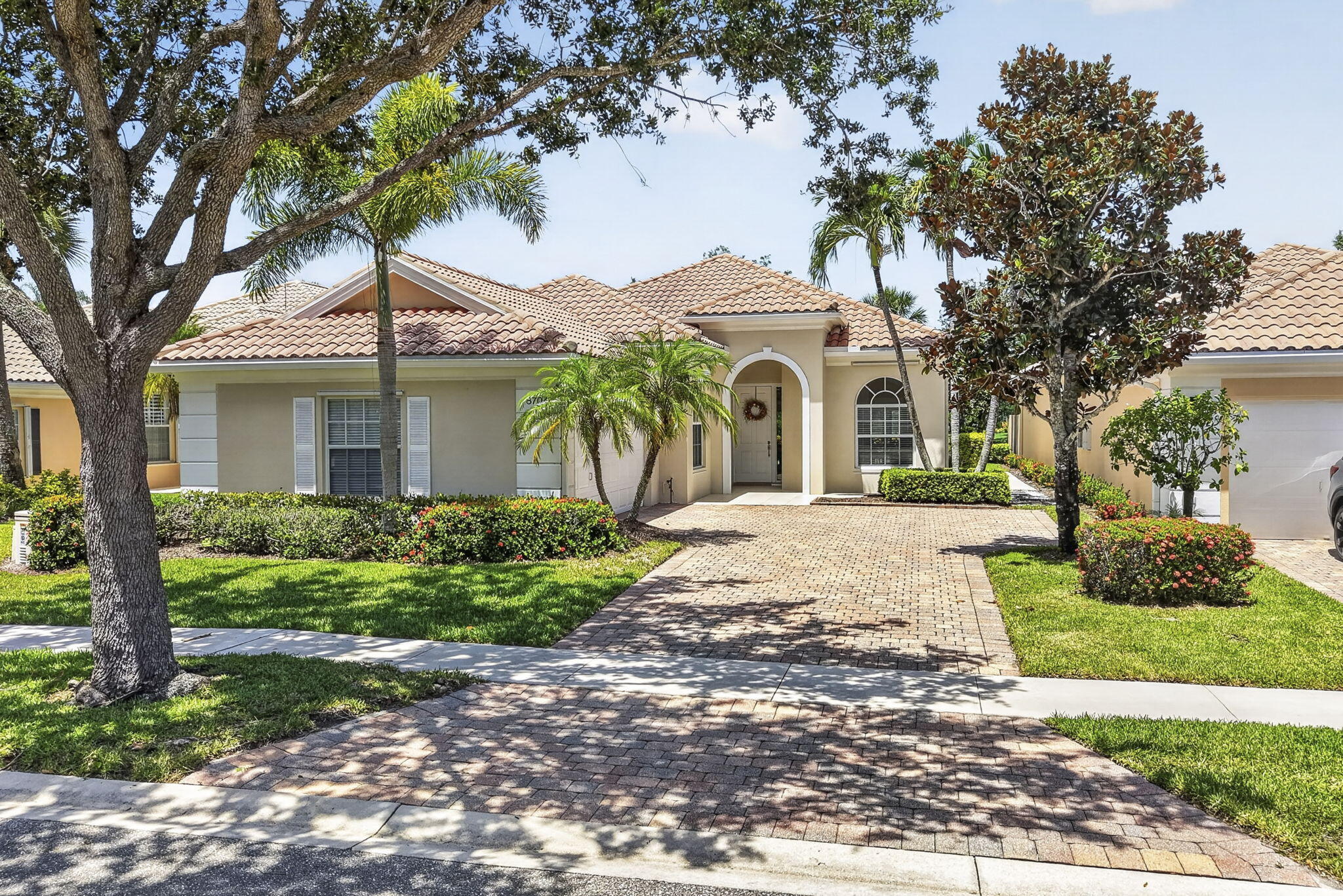 Welcome to this stunning waterfront single-family residence nestled in the serene Carleton Oaks community of Palm Beach Gardens, Florida. This thoughtfully designed one-story home offers three spacious bedrooms and three full bathrooms within its efficient 2,028 square feet of finished living space. The waterfront location provides a unique connection to the natural beauty of the area, offering residents the opportunity to embrace an outdoor-oriented lifestyle. With well-appointed accommodations and practical design, this property delivers comfortable living in a valued Palm Beach Gardens location. The primary  BR & bathroom has his & her bathrooms and 3 closets for ample storage. This Sought after gated community features a heated pool, tennis, pickleball and basketball courts.