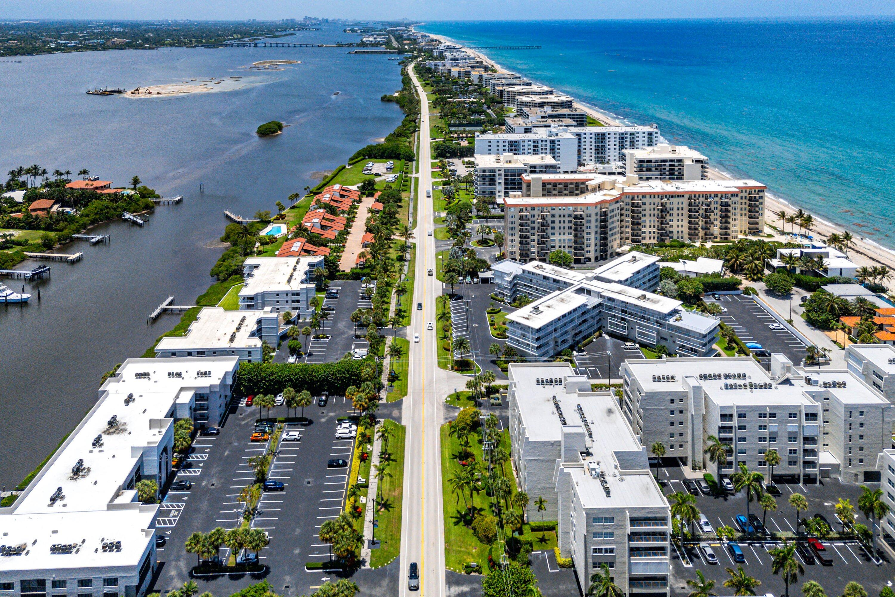 Spend the season on beautiful Palm Beach in this fully renovated 3-bedroom, 3-bath penthouse offering ocean and Intracoastal views. Thoughtfully redesigned with custom finishes throughout, this exceptional residence is perfectly positioned between the Atlantic Ocean and Intracoastal Waterway. Enjoy private beach access, a pool, and a welcoming community, all within walking or biking distance to the Palm Beach Par 3 Golf Course, Phipps Ocean Park, Eau Palm Beach, the Four Seasons, Lake Worth Pier, waterfront dining, boutique shopping, and more. Just minutes from Worth Avenue, The Breakers, and Atlantic Avenue in Delray Beach. Seasonal rental offered at $15,000/month. 4th room/den excluded as owners closet.