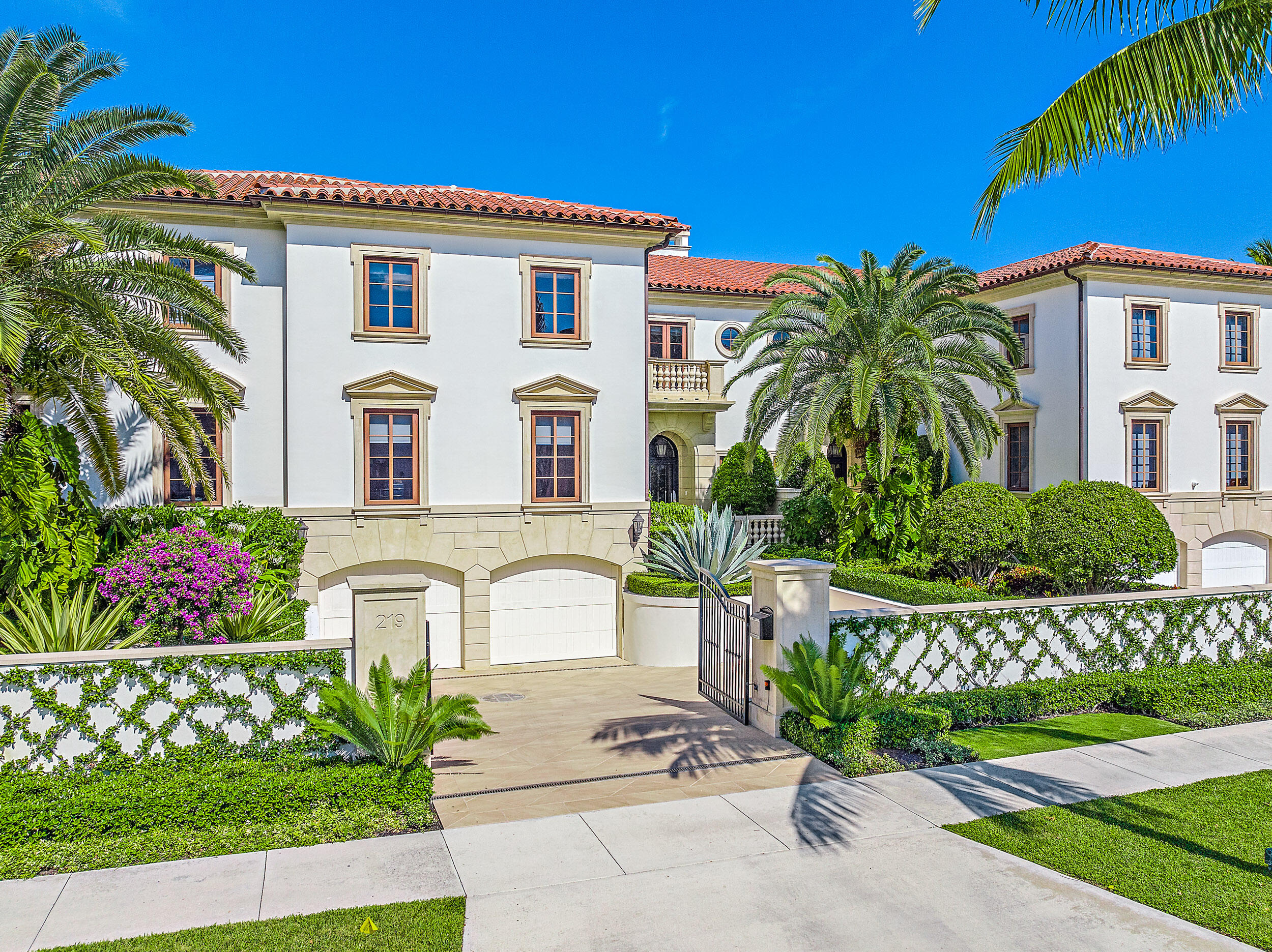 Welcome to 219 Brazilian Avenue, a turn-key townhouse situated perfectly in the heart of Palm Beach Island. This gated, 6092 square foot home boasts 4BR, 5.5BA and features a 2 car garage, elevator, generator, Savant smart home automation, Private heated pool & spa, summer kitchen with gas grill, and a covered outdoor loggia for dining al fresco. All the best that Palm Beach has to offer and primed for immediate occupancy. Be in Palm Beach for the holidays or celebrate the New Year in this tropical oasis. In addition to being just steps from the area's best restaurants, shopping, beaches, and entertainment, this never before lived in residence comes with over $1M of Marc Michael's designer furniture. Your Palm Beach dream is closer than you think. DISCLAIMER: Information published or otherwise provided by the listing company and its representatives including but not limited to prices, measurements, square footages, lot sizes, calculations, statistics, and videos are deemed reliable but are not guaranteed and are subject to errors, omissions or changes without notice. All such information should be independently verified by any prospective purchaser or seller. Parties should perform their own due diligence to verify such information prior to a sale or listing. Listing company expressly disclaims any warranty or representation regarding such information. Prices published are either list price, sold price, and/or last asking price. The listing company participates in the Multiple Listing Service and IDX. The properties published as listed and sold are not necessarily exclusive to listing company and may be listed or have sold with other members of the Multiple Listing Service. Transactions where listing company represented both buyers and sellers are calculated as two sales. The listing company's marketplace is all of the following: Vero Beach, Town of Orchid, Indian River Shores, Town of Palm Beach, West Palm Beach, Manalapan Beach, Point Manalapan, Hypoluxo Island, Ocean Ridge, Gulf Stream, Delray Beach, Highland Beach, Boca Raton, East Deerfield Beach, Hillsboro Beach, Hillsboro Shores, East Pompano Beach, Lighthouse Point, Sea Ranch Lakes and Fort Lauderdale. Cooperating brokers are advised that in the event of a Buyer default, no financial compensation will be paid to a cooperating Broker on the Deposits retained by the Seller. No financial compensation will be paid to any cooperating broker until title passes or upon actual commencement of a lease. Some affiliations may not be applicable to certain geographic areas. If your property is currently listed with another broker, please disregard any solicitation for services. Copyright 2023 by the listing company. All Rights Reserved.