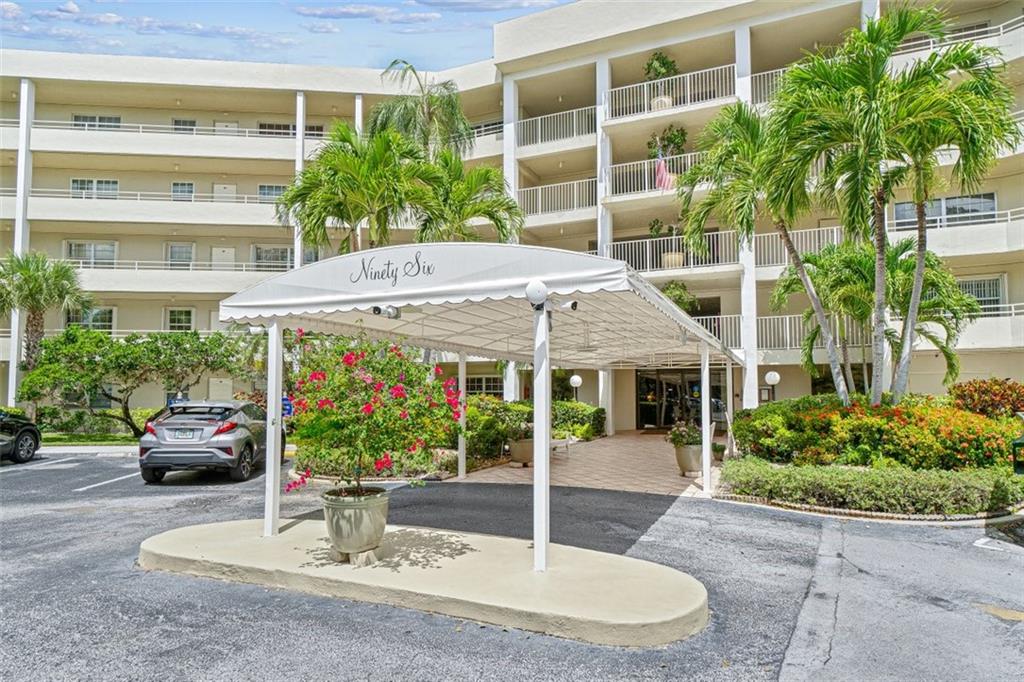 Absolutely Beautiful, Highly Desired and Rarely Available 2 bed 2 full bath King Model located on The Top Floor with golf and water views. Open and spacious floor plan - ready to move in. Large fully enclosed patio. Renovated Kitchen and bathrooms with granite countertops & upgraded cabinets. A/C just Replaced. Full size Washer and Dryer located in unit. Split floor plan for privacy. No need to cross the street to enjoy the Large Swimming Pool located just outside building entrance. Hurricane shutters. Water, Basic Cable, and Pest Control are included in dues. Welcome to the South Florida Lifestyle close to plenty of restaurants, shopping, I95 and The Isles Casino.