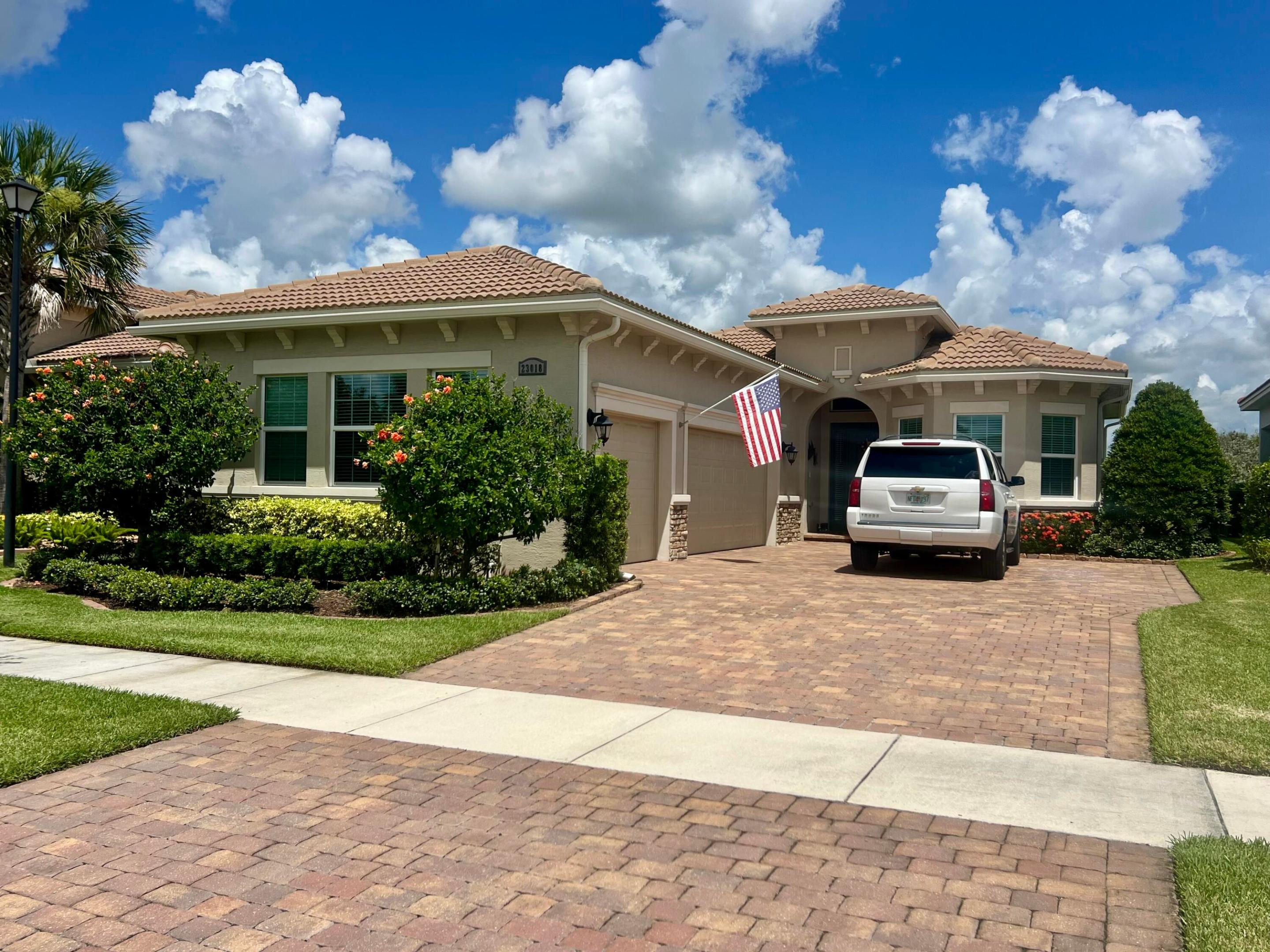 Welcome to 23018 SW Accesi Way, in PGA Verano.  This large 2 bedroom, 2 bathroom, has everything you can possibly need.  Whether you are a full-time resident or a snowbird, this is one of the best communities in PSL.  Positioned at the end of this quiet, cul-de-sac street, this home has some incredible upgrades. Too numerous to list here.  ( see supplement remarks & attached list )  Positioned to sell.  ** PICS COMING SOON ** UPGRADES: Garage Floor Epoxy . Venetian Blinds Throughout . Venetian Blinds Front Door. Iron Fence in Backyard . Patio Screen . Ceiling Fans - House & Patio . Water Filtration System . New High-End Toilets . Tinted Windows in Dining and Great Room Garage .  Air Conditioner in Garage  . Ceiling Insulation in Garage . Garage Door Insulation (This garage is fully climate-controlled! Perfect for a car collection or man cave ) Patio Shades . Upgraded Refrigerator .  Carpets replaced with Laminated Flooring