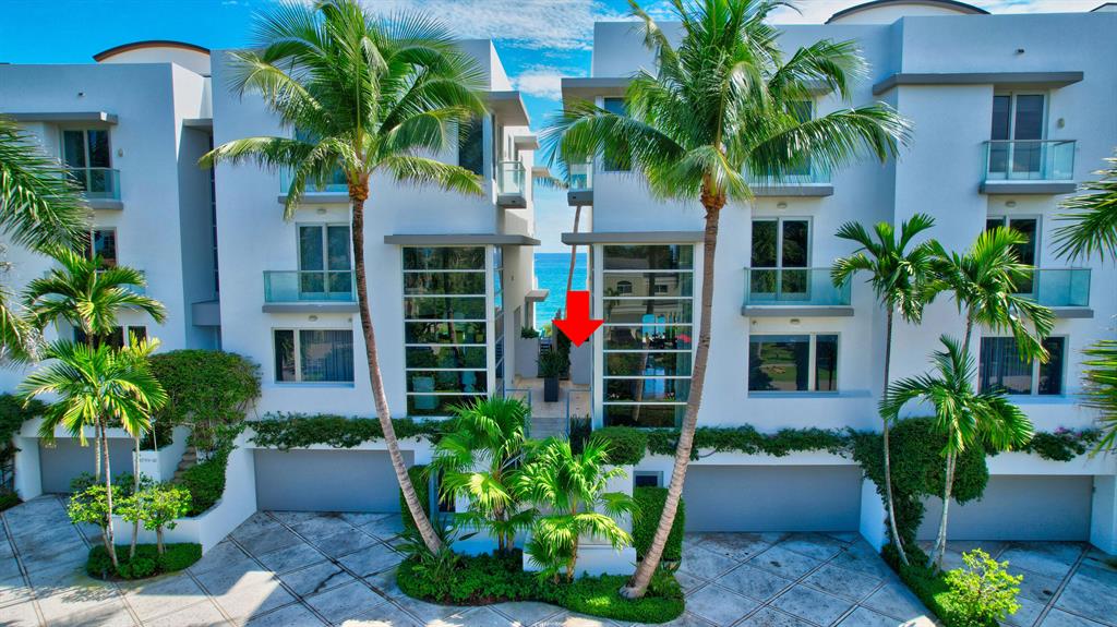 Rarely available, ultra-luxurious Oceanfront Villa directly on the sand in Highland Beach. Securely located within the gated community of Ocean Place Villas, a private compound of only 6 homes for a fortunate few. This extraordinary, Corner four story townhome features a rooftop sundeck and putting green with Amazing 360-degree views in all directions. You will be taken back with the spectacular direct Ocean views from all levels of the home and floor to ceiling windows in the two-story living room, Natural light fills every space of the home. No expense has been spared here. This contemporary residence spans over 7,00 total sf, 5,637 living sf and offers 6 bedrooms / 7.5 baths and a 3-car garage. Plenty of space for your entire family. Step right out to your private patio with your own infinity edge splash pool and then step right on to the with sand with over 200 feet of beach and ocean right down your private stairs. On the first level is your 3-car garage with plenty of storage, and a bonus room of over 500 sf which includes your laundry facilities, full bathroom and a state-of-the-art media theater room with surround sound and luxurious seating for 8. Located on the main level is you state of the art kitchen featuring Viking refrigerator/freezer gas cooktop with hood, chefs island, and granite countertops and backsplash, dining area overlooking the ocean, sitting area, family and living room. On the third level you will enjoy you master bedroom retreat with direct ocean views, a stunning bathroom, sitting area, fireplace, and large walk-in closets. Also on this level is an additional bedroom, office workout/yoga room. Take the stairs or elevator up to the next level where there are four spacious en suite bedroom (2 with direct ocean views) and a large lounging area and wet bar. Entertain with you family and friends on oceanfront rooftop deck with fireplace and putting green. Full impact glass, natural gas, Sonos and Crestron system for the entire home. Located directly on the sand and close to all major airports, highways, world class shopping, entertainment, dining, and A rated public and private schools. Furnishing available, call today for your private tour