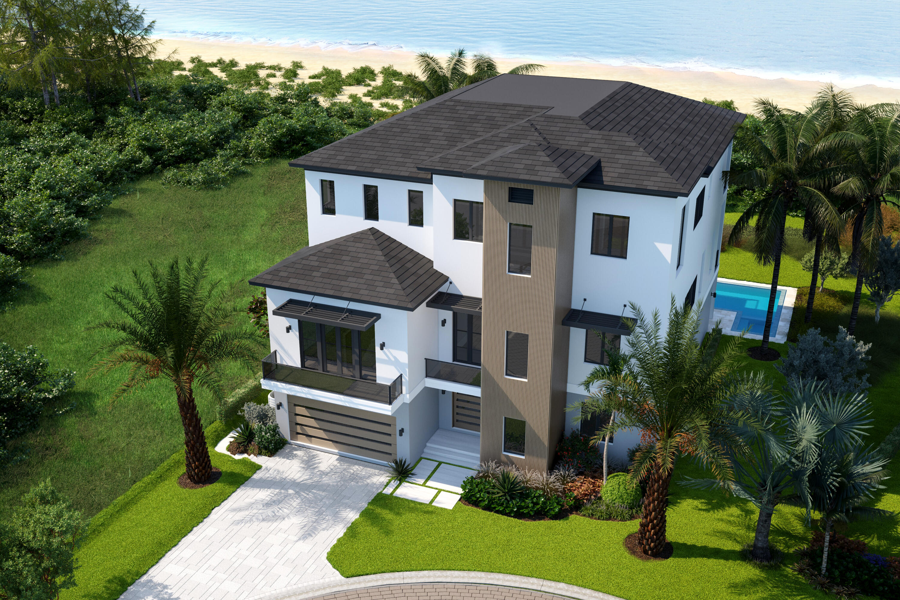 Rare 0.79-acre direct oceanfront homesite at Sea Oats on South Hutchinson Island. This is offered shovel-ready with an ACTIVE FDEP coastal permit and a complete custom-home plan set by YRA Design (~6,850 sq ft, three stories, pool/spa, elevator, five bedrooms). Architectural, structural, MEP, and landscape plans plus professional renderings all convey, saving years of design and permitting. Private 10-lot enclave with deeded beach access; public water/sewer, FPL, and propane available. Adjacent Lot 10 (1.04 acres, also permitted) is available.Purchase both for a side-by-side oceanfront compound.
