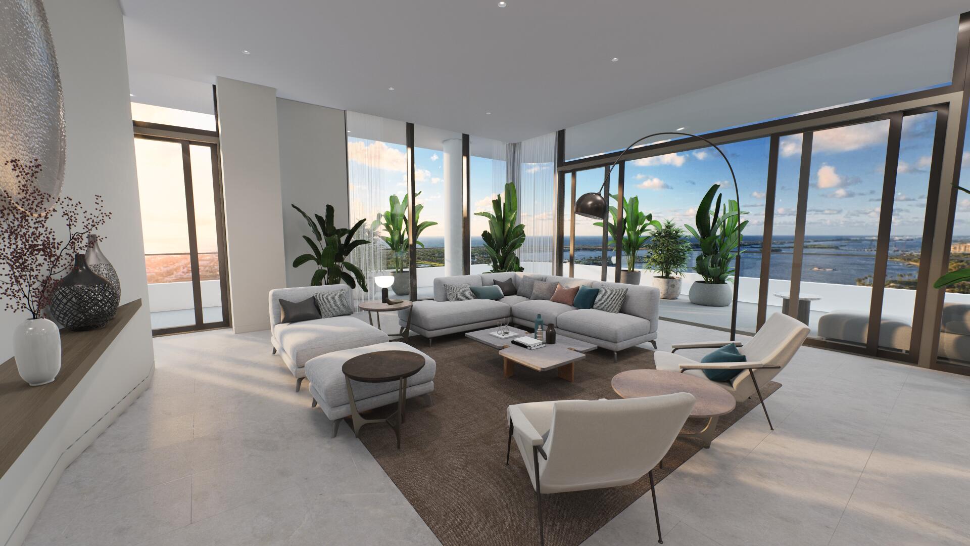 Now Under Construction. La Clara - South Florida's most anticipated luxury condominium. This gracious 4BR, 4.5BA residence features 8,020SQFT of open living space and breathtaking water views from every perspective. PH26 will be delivered move-in ready with high-end finishes such as stone flooring, custom Snaidero kitchens, Miele appliances, gas range, recessed lighting and more. La Clara's carefully curated lifestyle program was designed to enhance the daily lives of residents and their guests by providing an array of resort-like services and amenities, all from the comfort of home. Developed by award winning developer-Great Gulf, in partnership with celebrated architecture firm Hariri Pontarini.