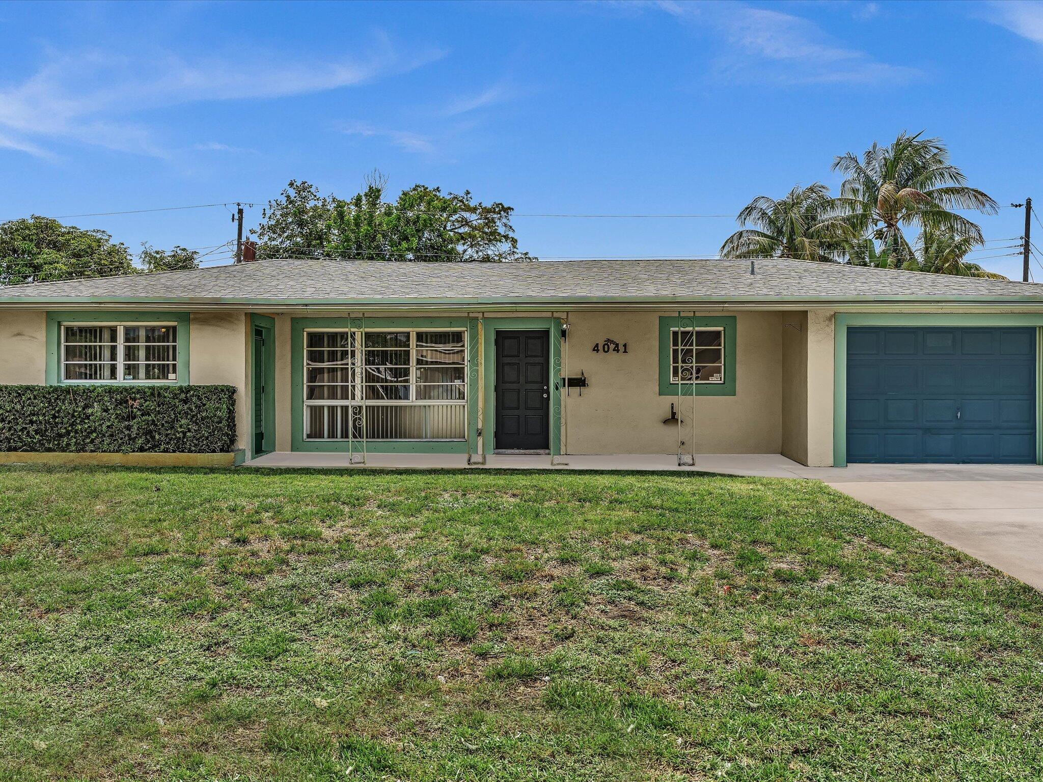 Pompano Beach Highlands • 2BR/2BA • 1,250 sq ft • Fenced 7,500 sq ft lot • 1-car garage • Flood Zone X • No mandatory HOA • Located on a dead-end street, this east-facing home offers a flexible layout with a living room, family room, & dining area open to the kitchen & living space. Kitchen features granite counters & snack bar. Front primary bedroom has its own exterior entrance for added privacy & flexibility. AC 2017. Flat & shingle roofs 2005. 1-car garage has laundry space. Driveway accommodates up to four vehicles. Outside, enjoy a large fully fenced yard with storage shed. Optional Pompano Beach Highlands Civic Assoc membership. Convenient to US-1, Sample Road, I-95, shopping, dining, and area beaches. Ready for personalization. Sale subject to Broward County probate court approval.