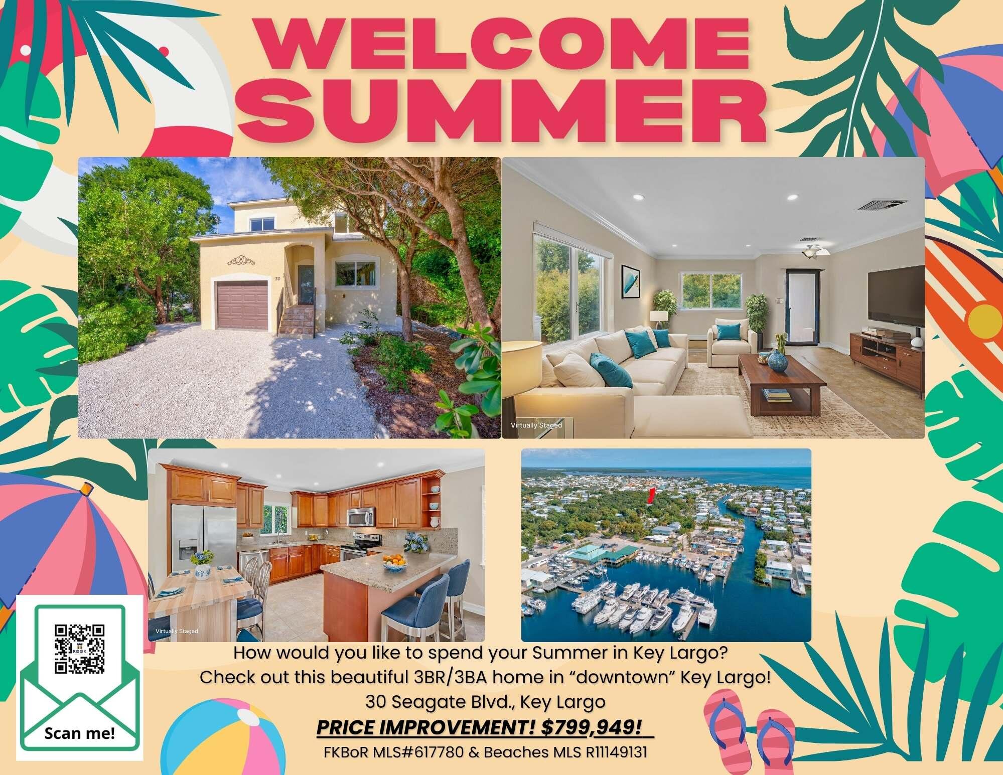 Are you dreaming of Key Largo and the laid-back beauty of the Florida Keys? Don't miss out on this wonderful opportunity! Step into this warm and welcoming 1,750 sq. ft. home with 3 bedrooms and 3 full baths surrounded by tress and privacy --perfect for relaxing or entertaining. Enjoy the flexible main-level bedroom option, easily making this a 4-bedroom, 3-bath retreat.   The master bath invites you to unwind in the Jacuzzi tub or separate shower, with a spacious walk-in closet. Ideally situated in the heart of Key Largo, you're just a short stroll or bike ride from friendly local restaurants, convenient shopping, pickleball courts, the community pool and park, and a variety of fun exercise classes. You'll love the thoughtful touches throughout, from the soaring ceilings and elegant crown molding to the custom blinds and cooling ceiling fans. The 50-gallon water heater, dual A/C units, and gorgeous porcelain tiles add both comfort and style to every corner.   Just minutes away, Key Largo Harbor invites you to explore its lively marina and charming resorts. Enjoy glass-bottom boat adventures, friendly local dive shops, exciting fishing charters, and delicious meals at vibrant waterfront restaurants. You might even catch a glimpse of the world-famous African Queen steamboat a beloved part of film history from the 1951 classic starring Humphrey Bogart and Katherine Hepburn!   This cheerful home is built for peace of mind, with sturdy CBS construction, a long-lasting metal roof, and impact-resistant doors and windows. The laundry is thoughtfully located on the main floor, and the garage provides plenty of extra storage for your Keys adventures.  A conservation easement is in place; no pool can be built.