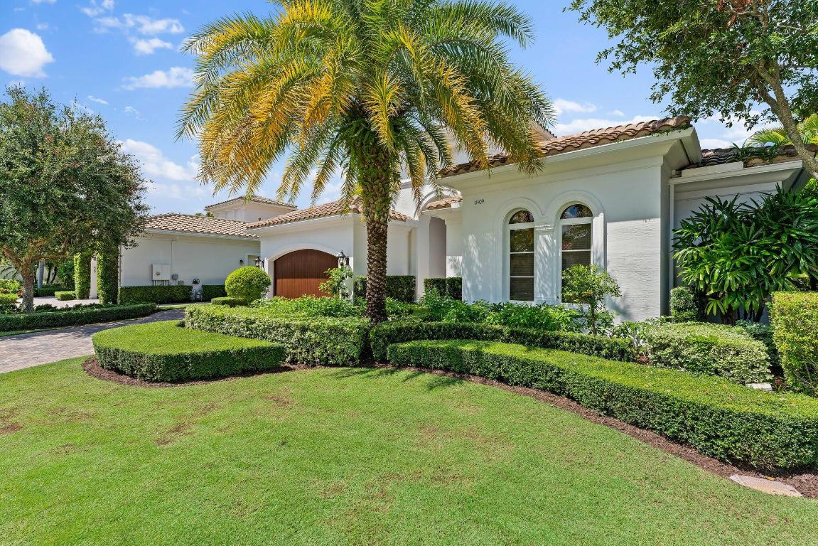 This beautiful Carlisle Model home is situated on a private preserve in the sought after Old Palm Golf Club. Meticulously maintained, 2015 built & interiors designed by renowned builder, Paul Courchene w/top of the line Thermador appliances, gourmet kitchen, butlers pantry, customized millwork and marble flooring throughout. Professionally furnished, ready to move in!  Generous owner's suite w/his/her closets & water closets. The covered lanai overlooks your own lushly landscaped private oasis w/new completely renovated heated pool & spa by Top Notch. 3 ensuite guest rooms. Indoor natural gas fireplace, wet bar, outdoor summer kitchen, electric blinds. 2 car garage & golf cart garage. 24 security. Close to the best of everything the Palm Beaches has to offer. This is a must see! New gas hot water heater, newer Trane A/C. Tongue and grove ceiling on the front entrance and back covered lanai.  All new living room and out door furniture.  New drapes in the dining room and family room. The new pool renovated in July 2022. 
There are no tee times to play on this newly renovated and pristine  Raymond Floyd designed course. A separate 3 hole practice studio with Trackman V-1 swing analysis makes Old Palm Golf Club the perfect golf haven for the avid golfer or beginner. Club house is currently under renovation which will feature fine dining, cafe, lounge, men's and women's spa, fitness center, pool with cabanas, one bedroom casitas for rent. Membership includes beach membership at the Palm Beach Hilton on Singer Island, mins to Juno  beach and popular restaurants along the PGA corridor, Palm Beach and Jupiter.