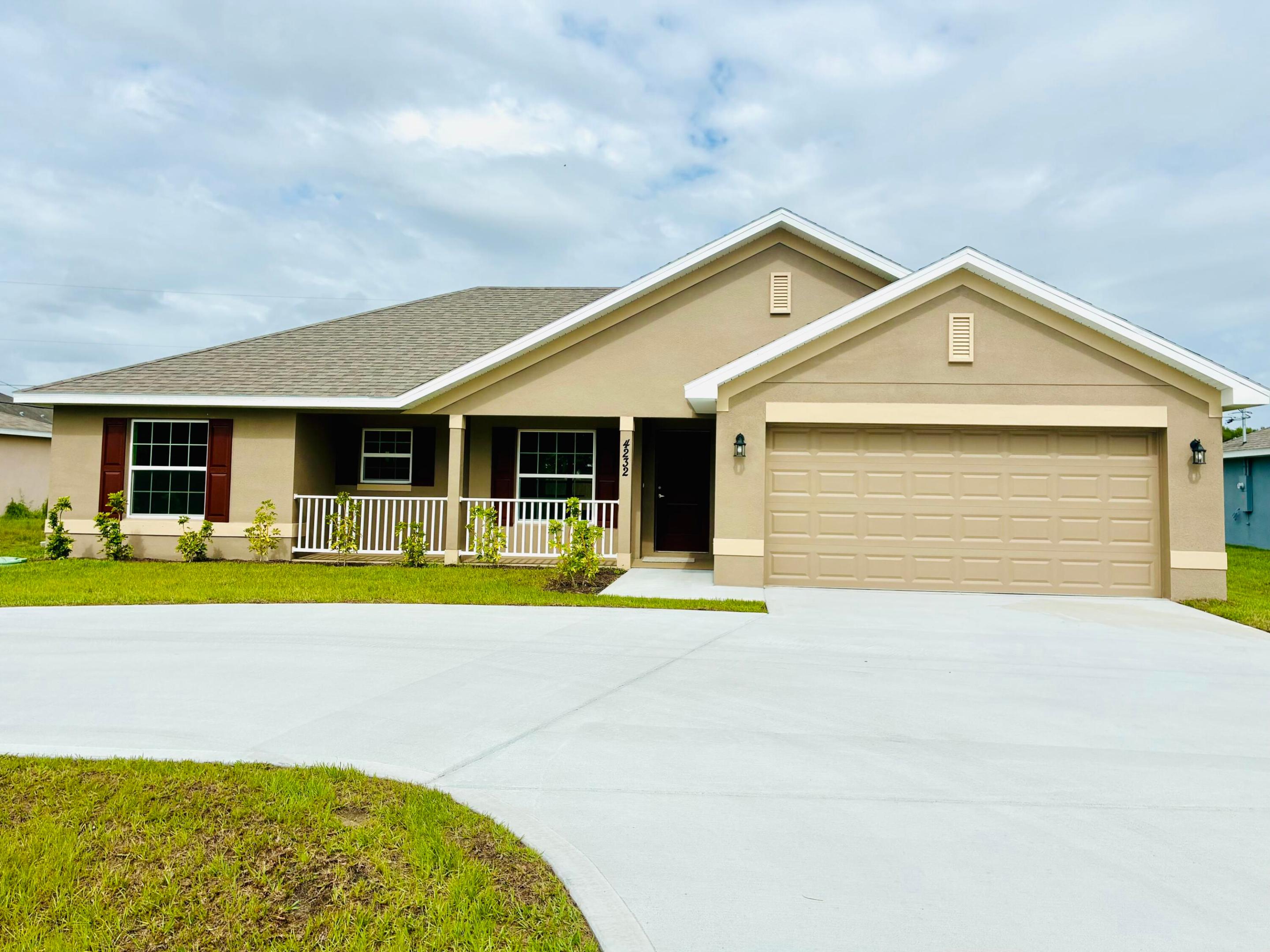 MOVE-IN READY Secure a 4.99% 30-Year Fixed Rate with approved lender plus $10K FLEX CASH! ONLY $1,000 DEPOSIT. Save thousands in closing costs when using seller's preferred lender. This beautifully crafted new construction home (sample photos) offers 3 bedrooms, 2 baths, a spacious walk-in shower, vaulted ceilings, and a 2-car garage, with tile throughout main living areas. Ideally located with quick access to shopping, dining, beaches & Tradition Square. Builder warranty included—an exceptional value and opportunity you don't want to miss!