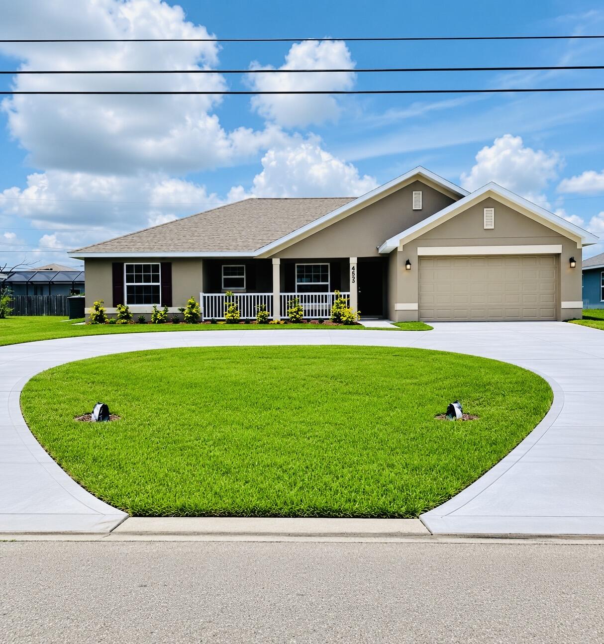 MOVE-IN READY! Secure an estimated  monthly principal and interest payment of $2,392. with FHA @ 4.99% 30-Year Fixed Rate with approved lender PLUS,  ONLY $1,000 DEPOSIT with approved lender. Also, save thousands in closing costs when using seller's preferred lender. This beautifully crafted new construction home (sample photos) offers 3 bedrooms, 2 baths, a spacious walk-in shower, vaulted ceilings, with tile throughout main living areas.Featuring a 2-car garage with turn around drive way. Ideally located with quick access to shopping, dining, beaches & Tradition Square. Builder warranty included—an exceptional value and opportunity you don't want to miss!