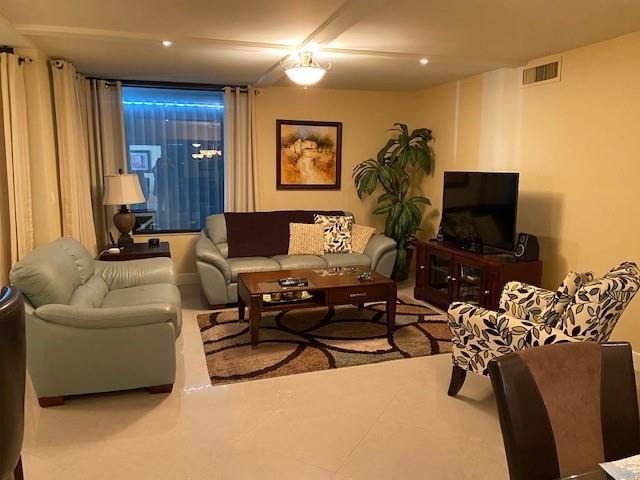 Beautifully updated northeast corner unit with 2 BRs, 2Bths, Den/Office, washer/dryer in unit, ample closet space, tastefully furnished, updated kitchen, garage parking, beautiful, tiled floors.  Oversized L-shaped balcony facing East across El Mar Beach Club (membership included). Low maintenance.  Foreign seller. Property currently in probate, so buyer must be open to possibility of flexible closing date.