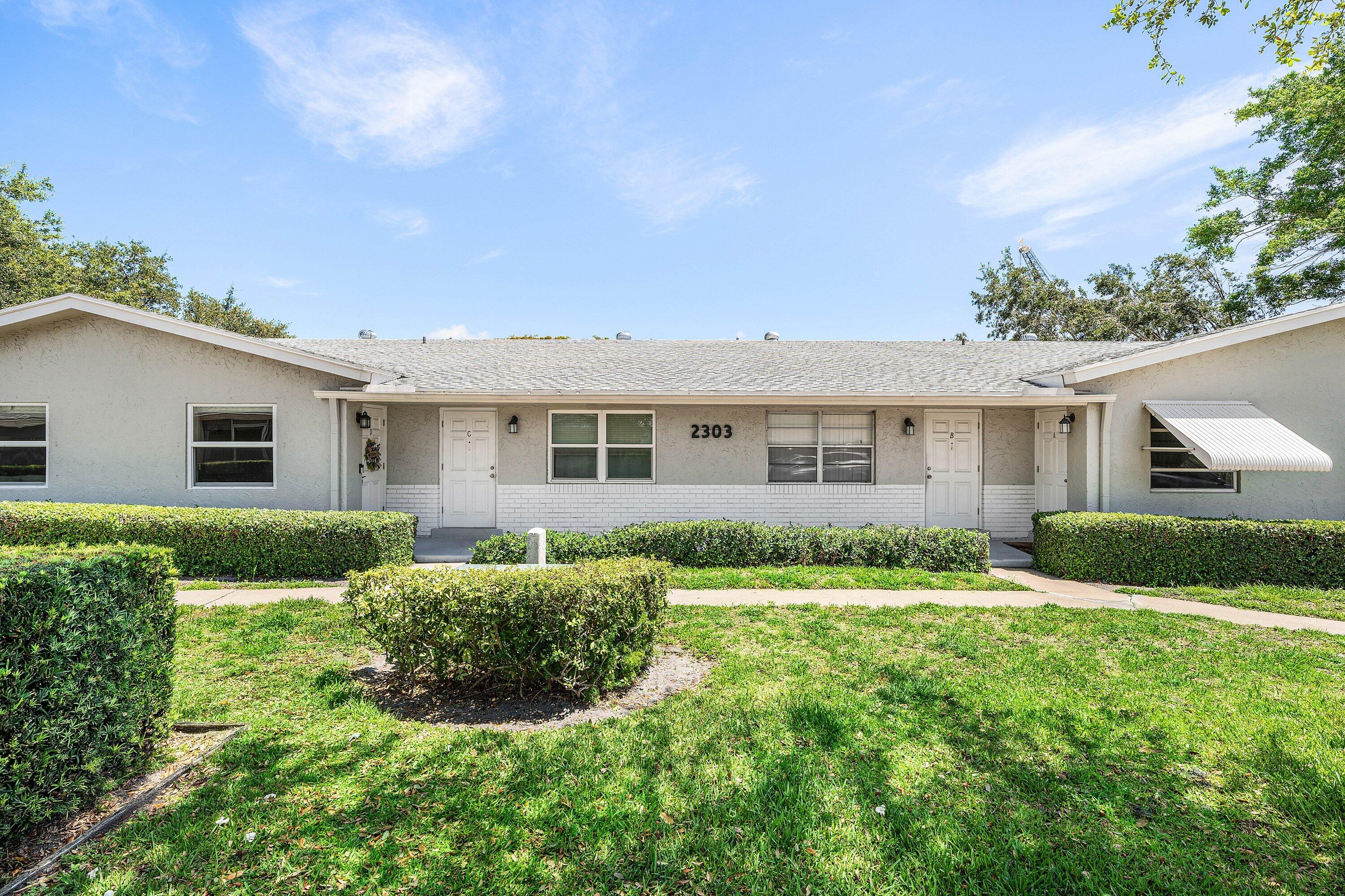 Welcome to 2303 Lowson Blvd Unit D, a beautifully updated 2-bedroom, 2-bathroom retreat where modern style meets total peace of mind. This bright and inviting space has been completely refreshed with crisp, new paint and sleek flooring that flows seamlessly throughout. The kitchen is a standout, featuring polished stainless steel appliances that make everyday cooking a breeze.  One of the best upgrades? Full hurricane impact windows, offering both energy efficiency and effortless protection. When you're ready to unwind, step out onto your own private patio—the perfect spot for a morning coffee or an evening wind-down. For added convenience, this unit can be rented partially furnished, making your transition even smoother.  With its clean finishes and thoughtful updates, this home is ready for you to move right in and start enjoying the Delray Beach lifestyle.