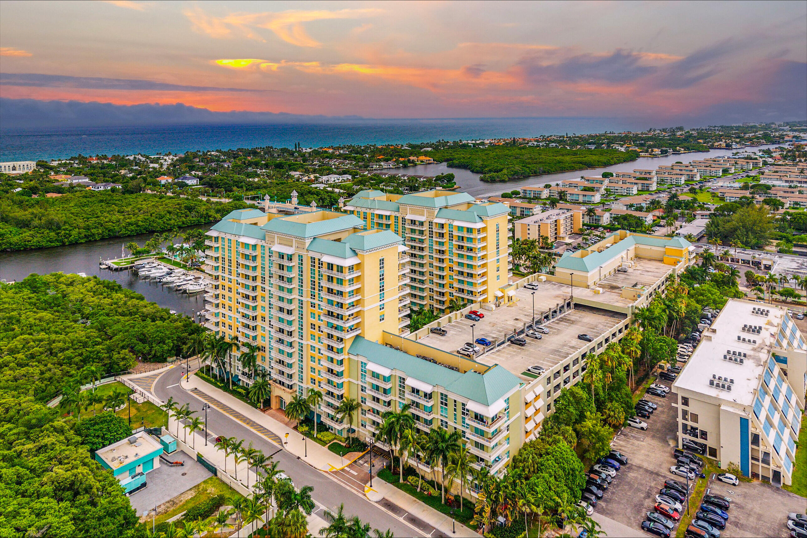 Wake up to shimmering intracoastal waterways and the endless blue of the Atlantic. This elevated retreat residence wraps you in panoramic views from a private balcony enclave. Two generous primary suites, a masterfully reimagined kitchen with premium appliances and custom cabinetry, designer lighting, and custom closets throughout deliver the coastal living you deserve. Just steps from your door, a resort-caliber amenity collection awaits: sparkling pool and spa, sauna, movie theater, fitness center, billiard room, and an elegant club room that rivals hotels. World-class beaches and acclaimed dining are a leisurely stroll away, with Atlantic Avenue's vibrant scene and I-95 easily accessible. The only thing left to do is simply live beautifully. Your new lifestyle is here.