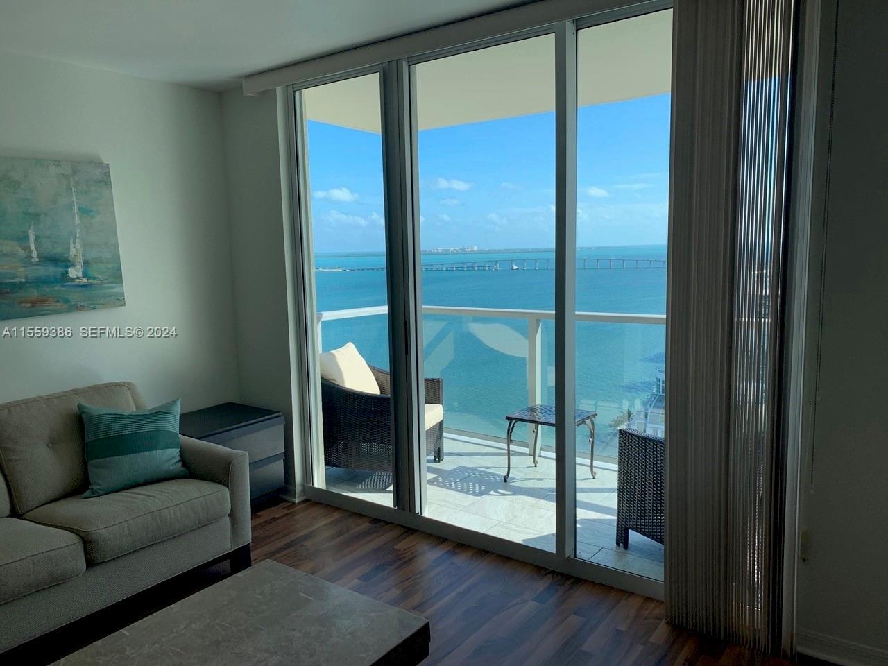 Enjoy breathtaking views from this spacious 22nd-floor one-bedroom unit at The Mark on Brickell. Fully furnished, open floor plan, washer & dryer in the unit. This move-in-ready unit is in a premier, family-friendly building in Miami's financial district offering resort-style amenities: waterfront pool and jacuzzi, state-of-the-art fitness center, spa, sauna, tennis and racquetball courts, business center, clubroom, convenience store, 24-hour security, and a renowned bayfront restaurant. One assigned parking space also entitled to a second vehicle parked through valet service at no additional charge. Vacant, easy to show.