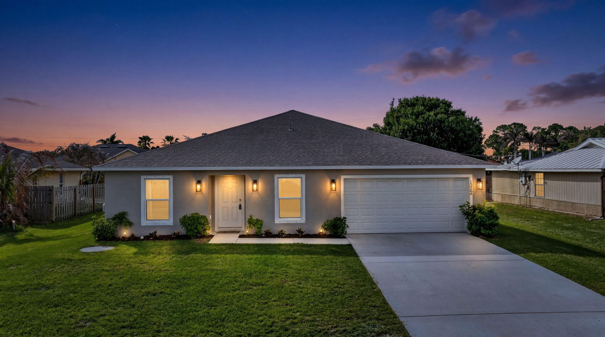 Move QUICKLY to see this newer, well maintained home in great location! Step inside to an open-concept great room and kitchen that creates a seamless flow for everyday living and entertaining. The kitchen features a center island, stainless steel appliances, and a pantry for added storage, making meal prep and hosting both easy and efficient. A versatile den/office/flex room provides the ideal space for working from home, a playroom, guest area, or even a potential fifth sleeping space depending on your needs.  The primary suite offers a spacious retreat with a walk-in closet, while the additional bedrooms provide flexibility for family, guests, or tenants. A dedicated laundry room with washer and dryer included adds everyday convenience and functionality. Outside, the backyard offers ample space to create your own outdoor oasis, with room for a pool, entertaining area, or simply enjoying the Florida lifestyle. Built with durable CBS construction and equipped with storm shutters and a garage door opener, this home provides added peace of mind and long-term value. Ideally located near St. Lucie West and Tradition, you'll enjoy easy access to shopping, dining, entertainment, and I-95, making commuting and daily errands effortless. Whether you're a first-time buyer, downsizing, or investing, this property delivers a well-rounded combination of location, layout, and livability. **VIRTUALLY ENHANCED PHOTOS**