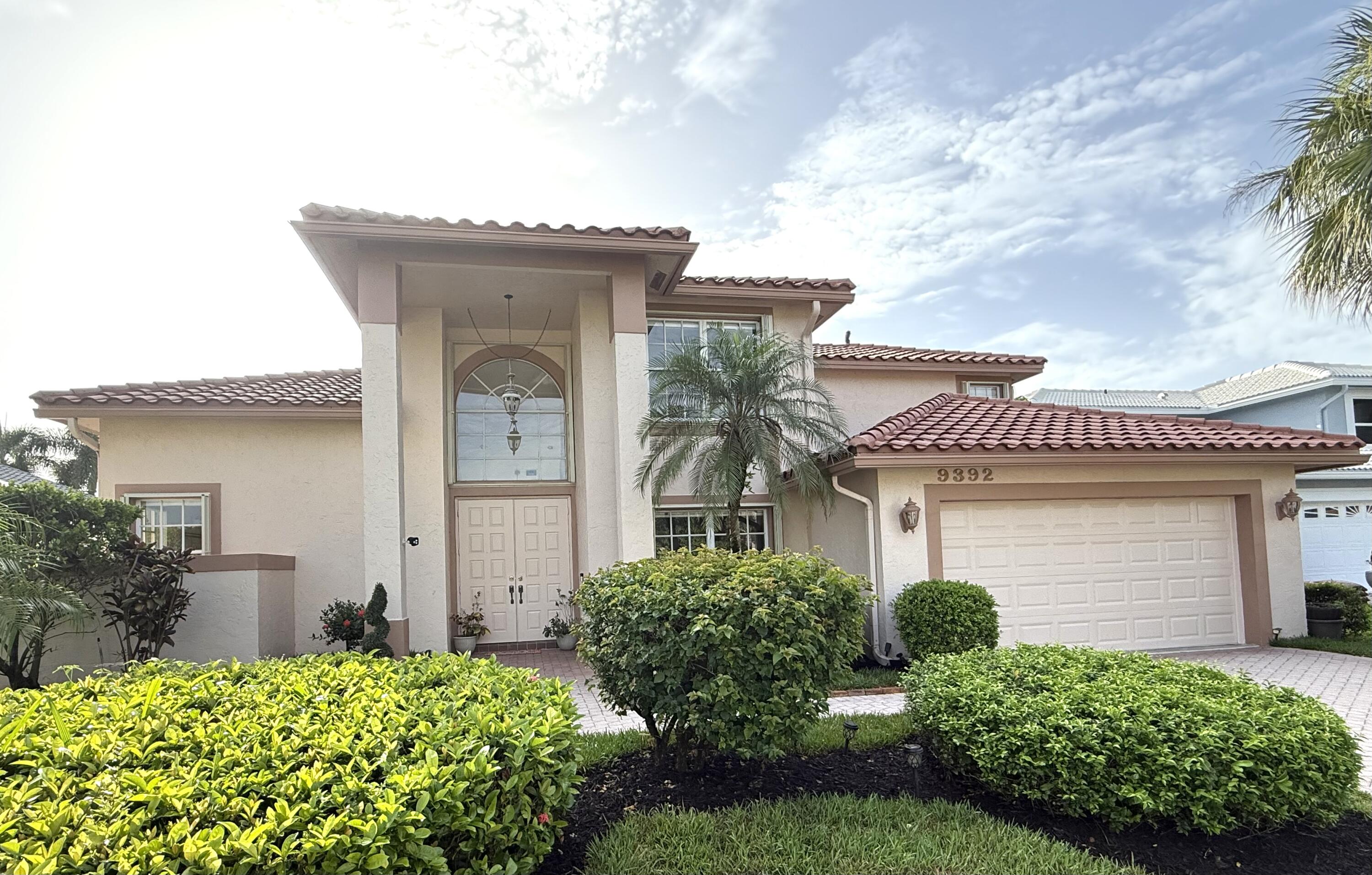 Beautifully maintained Mediterranean-style waterfront home available furnished or unfurnished in a secure, gated community with A-rated public and private schools. This bright 2,449-square-foot turnkey home offers 3 bedrooms, 3 full baths, two living areas, formal and casual dining, and a loft that may serve as a fourth bedroom or office.  The updated kitchen features a large breakfast bar, custom cabinetry, granite countertops, new stainless-steel appliances, and 2 pantries. The enclosed Florida lanai opens to a heated saltwater pool and private patio with peaceful sunrise lake views.  First floor primary suite includes patio access, 2 walk-in closets, dual vanity, a separate shower & jetted tub. A guest or first bedroom & full bath are also on first. Third bed, full bath up with loft. Additional features include large 2-car garage and driveway for additional 2 cars, laundry with utility sink, modern quartz bath vanities with LED mirrors, 2 pantries, 2 hallway closets for extra storage, accordion shutters, automated pool and sprinkler systems, new landscaping (approximately $138,000 in recent upgrades). Furniture can be left as is or adjusted depending on final rental terms.  Furnished including kitchenware: $6,400/month. (Unfurnished: $6,000/month negotiable depending on furniture left). Two months' security deposit. Tenant pays water, electricity, and internet. Owner pays landscaping, pool service, routine property maintenance, HOA fees, trash, insurance, and property taxes. HOA application: $220 per applicant or married couple, plus $45 background check per adult.