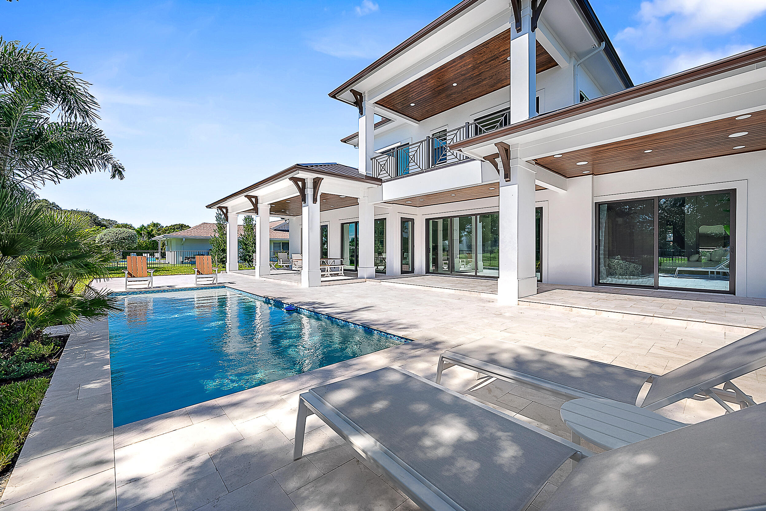 Welcome to your dream home in the heart of Tequesta! This brand new CBS construction home offers 4 spacious bedrooms and is situated on the prestigious Tequesta Country Club Golf Course. Designed with a transitional style, this home features clean lines and modern finishes that exude elegance and sophistication. The first-floor primary bedroom provides convenience and privacy, while the open-concept living spaces are perfect for entertaining. Step outside to your private oasis, complete with a sparkling pool and lush landscaping. Located in a prime location, you're just minutes away from the beach, shopping, and dining. Experience the best of Tequesta living in this stunning home!