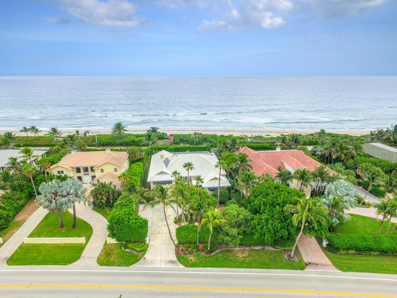 Located in much sought after Ocean Ridge where Oceanfront properties are seldom available. Charming home with 7826 sq. ft. under A/C encompasses LR, FR, DR, four bdrms/four and half baths on main level, (marble mstr bath ) and three bdrms,two baths, new second kitchen on lower level. On entering, visitors are amazed by stunning ocean views. 
The living room,family room, kitchen and mstr bdrm open to the pool lanai and spacious lawn. Steps away is a private 101 ft wide pristine beach. Lower level offers a new 2nd kitchen/w lighted onyx cntr &SS appliances, three bdrms including mother-in-law or guest suite and HUGE tiled LL entertainment/playroom. Upgraded three zone A/C, impact slider doors to the pool lanai, huge F.R. windows provide spectacular ocean views. Outstanding Value on 3/4 acr Foyer 15x8. Breakfast room 15x11. Lower Level bedroom - 19x14 with terrace and full bath. Lower Level bedroom 14x9. Lower Level Bedroom 14x13. Garage 26x21. Storage 16x7.