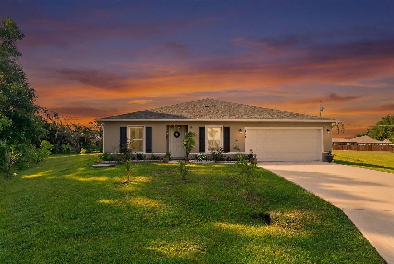 Beautiful 4/2/2 CBS home built in 2023, located on a quiet street in Port St. Lucie with No HOA. This well-maintained home offers 1,806 sq ft of living space with an open floor plan, and energy efficient features including a 14 SEER HVAC system, dual pane windows, and stainless-steel appliances. The kitchen features a large island, ample cabinet space, and modern fixtures. The owner's suite includes a walk-in closet and a private bath. Split bedroom layout provides privacy for guests or family. Outside, enjoy the ideal lot—perfect for future outdoor living upgrades. Recent addition includes a screened back porch. Situated on a quiet street surrounded by newer homes. Easy access to PBI, MLB, and MCO airports. USDA-eligible; zero-down option for qualified buyers.  Nestled on a serene cul-de-sac offering privacy and minimal traffic and ready to enjoy the freedom that comes with NO HOA. Conveniently located near major roadways, Botanical Gardens, Savannas Preserve, beaches, Mets Stadium, and Downtown Stuart.