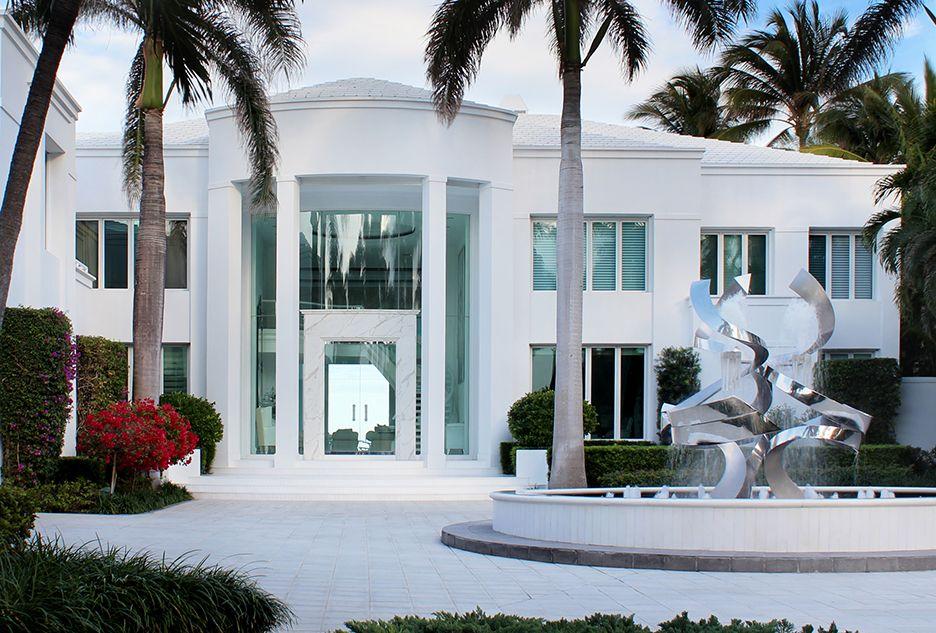This direct ocean contemporary truly has everything to offer.  Located in the Delray Estate Section, this elegant custom built home has white Thassos marble floors, dramatic 25 foot ceiling heights and floor to ceiling glass walls, all designed to maximize the magnificent views of the Atlantic Ocean, elegant pool, spa and impeccably groomed back yard.  Only steps away from white sandy beaches, and a few short minutes walk from downtown Delray Beach, this estate's features include a downstairs master suite with his and her walk in wardrobes, marble bath, spa tub, steam shower, and flat screen tv concealed behind remote mirror.  The 6 bedrooms DO NOT include a separate office, nursery, gym and live-in 1 bedroom, 1 bathroom maid quarters complete with full kitchen.