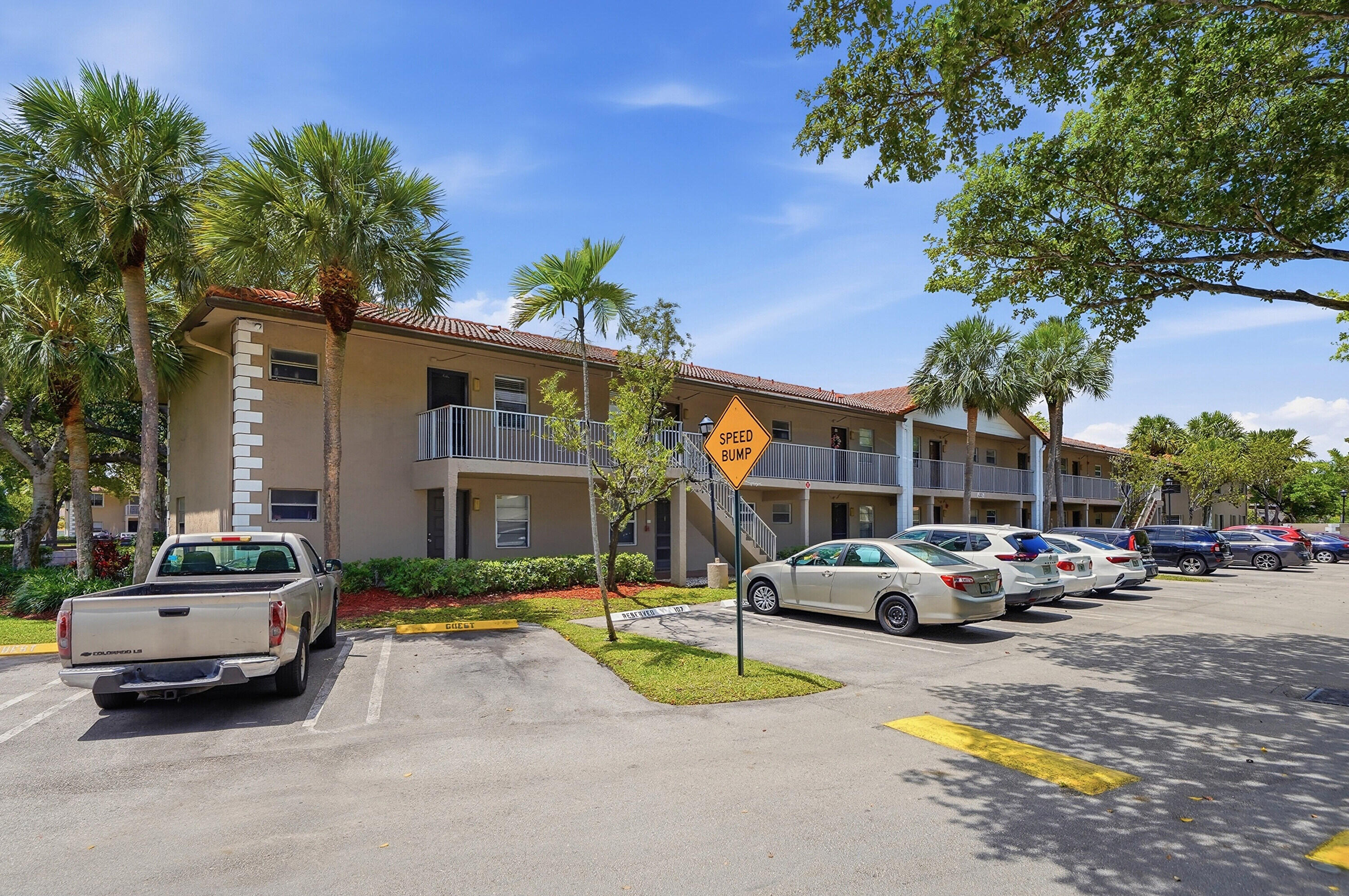 All Ages Community!  Under $500 in association dues. Great investment opportunity in the heart of Coral Springs! This spacious 1 bed / 1.5 bath first-floor condo features an in-unit washer and dryer, reserved parking space, and a functional layout with easy ground-floor access. Tenant currently in place on a month-to-month lease and willing to vacate with proper notice, offering flexibility for investors or future owner-occupants. Investor friendly community with immediate rental allowed. Financing buyers should note a minimum 25% down payment may be required; budget attached. Enjoy community amenities including pool, gym, clubhouse, shuffleboard, and more. Conveniently located near shopping, dining, parks, and major roadways. Excellent opportunity in a desirable Coral Springs location! See attachments for budget and other condo documents