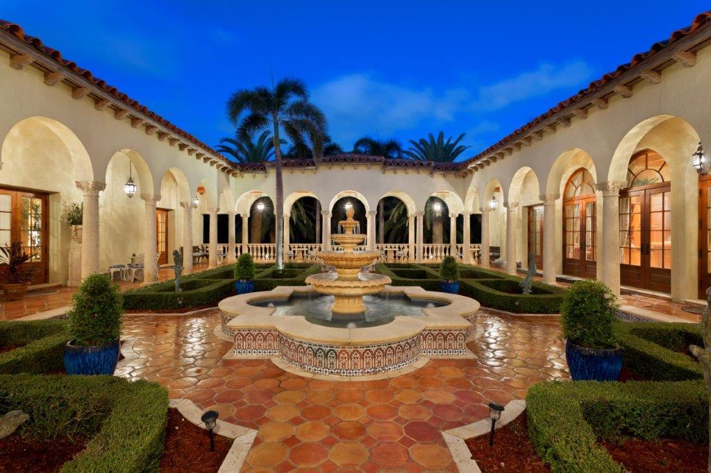 Grande Villa on Via Bellaria on over one acre in the heart of the Estate Section. Enjoy impressive and private gardens, engaging indoor and outdoor seating and entertainment areas which beautifully surround warm and inviting interior spaces. The home has 14' ceilings on both floors, formal living and dining rooms, master BR has peaks of the ocean w/his & her baths and closets, fun gathering rooms, separate cabana with full bath, basement storage. Two 2-car garages, full house generator. Beach access via keyed entrance at the top of Via Bellaria. The information provided including but not limited to prices, measurements, square footages, lot sizes, calculations have been obtained and conveyed from third parties. All information including that produced by the Sellers or Listing Company are subject to errors, omissions or changes without notice and should be independently verified.  The Sellers and Listing Company expressly disclaim any warranty or representation regarding all information.  Prospective purchasers' use of this or any written and information is acknowledgement of this disclaimer and that Prospects shall perform their own due diligence.  Prospective purchasers shall not rely on any written information provided when entering a contract for sale and purchase.  In the event a Buyer defaults, no commission will be paid to either Broker on the Deposits retained by the Seller. No Commissions Paid until Title Passes.