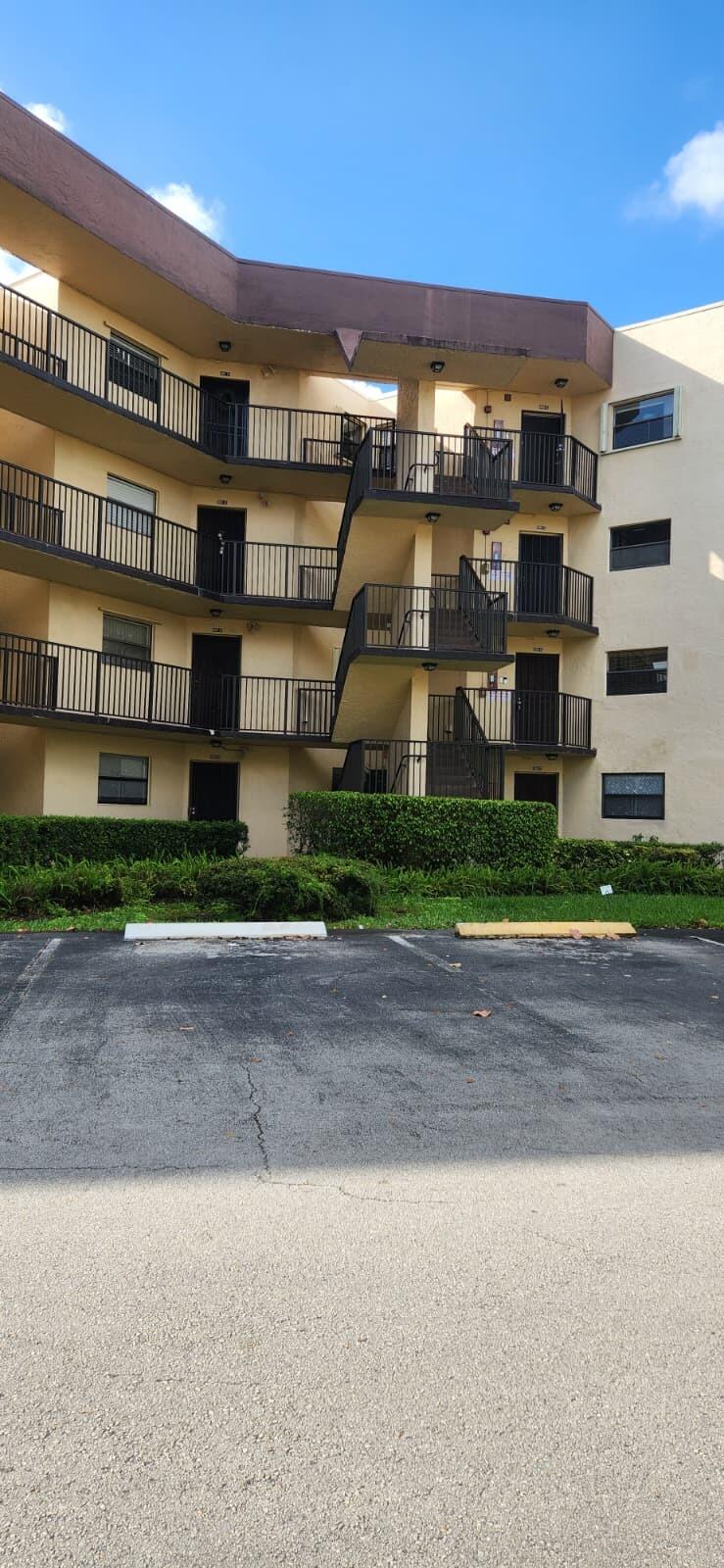 Great opportunity to own this spacious centrally located 2 bedroom 2 bathroom condo in plantation. The open living room and dining room area flows to an over size balcony that can be accessed from the master as well. The unit has a washer and dryer for added convenience. The oversized master bedroom has a walk-in closet. The resort style community offers amenities including fitness center, clubhouse, game room, hot tub, sauna and pool. Association fee includes water, trash, insurance, exterior maintenance and landscaping. This unit needs some interior renovations giving the new owners an opportunity to make it their own.