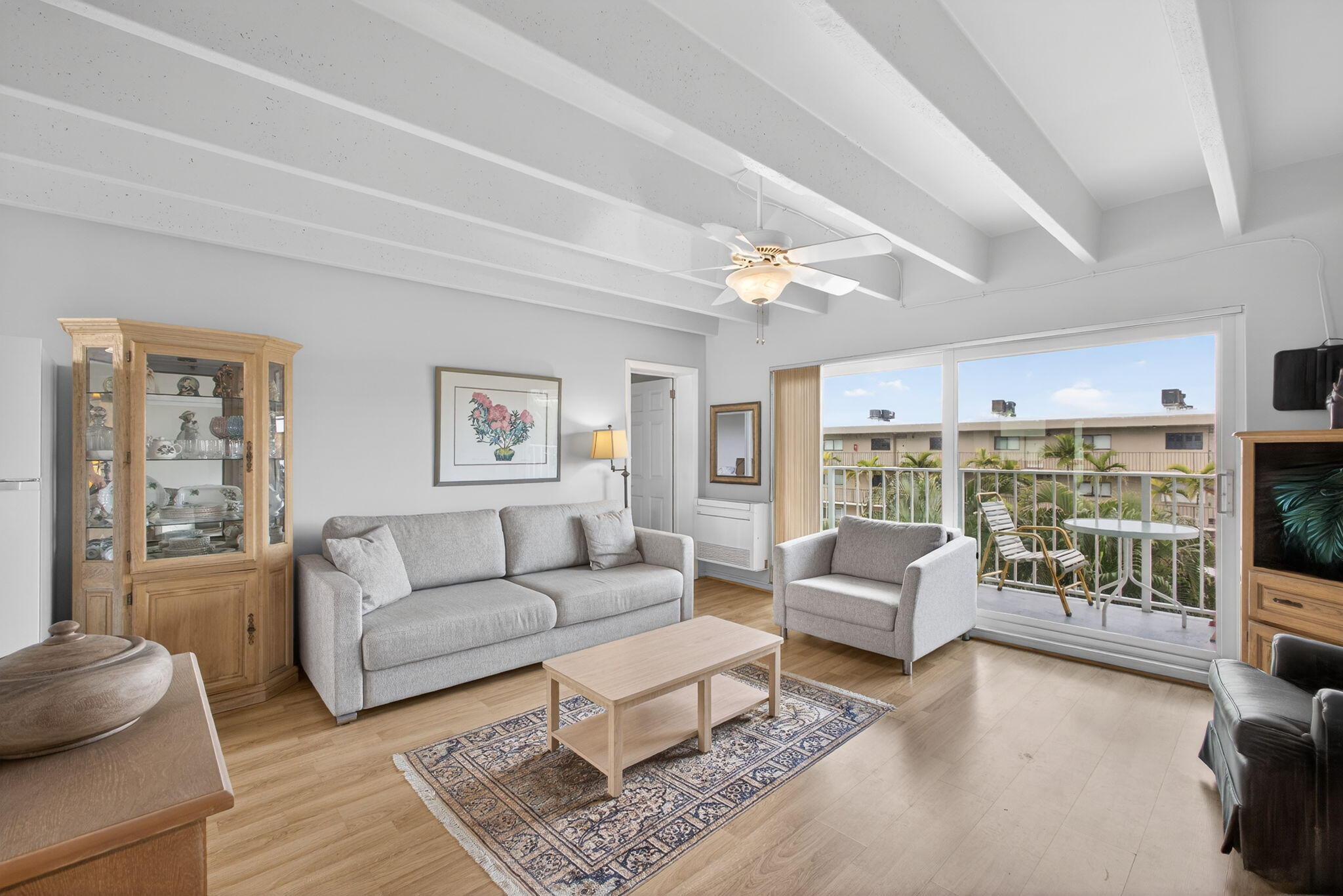 Exceptional value describes this top-floor unit at Tropicana Gardens featuring a double balcony & a great Intracoastal view. Recent upgrades include impact windows & door, bathroom renovation, wall units in the living area & bedroom, lighting fixtures & fans & the refrigerator. Laminate flooring throughout the living area & bedroom; tile in the kitchen. The balcony really stands out & the floor plan is among the largest in the building. The unit is located in a prime location near the pool, overlooking the Intracoastal & Hypoluxo Island. The property comes with a large locker for extra storage. Tropicana Gardens features a heated pool on the Intracoastal, a car wash & bike storage. The building is in a great location in South Palm Beach with proximity to Dune Deck Cafe at Lantana Beach, The Eau Resort, Plaza del Mar Shopping Center & Lantana Nature Preserve.