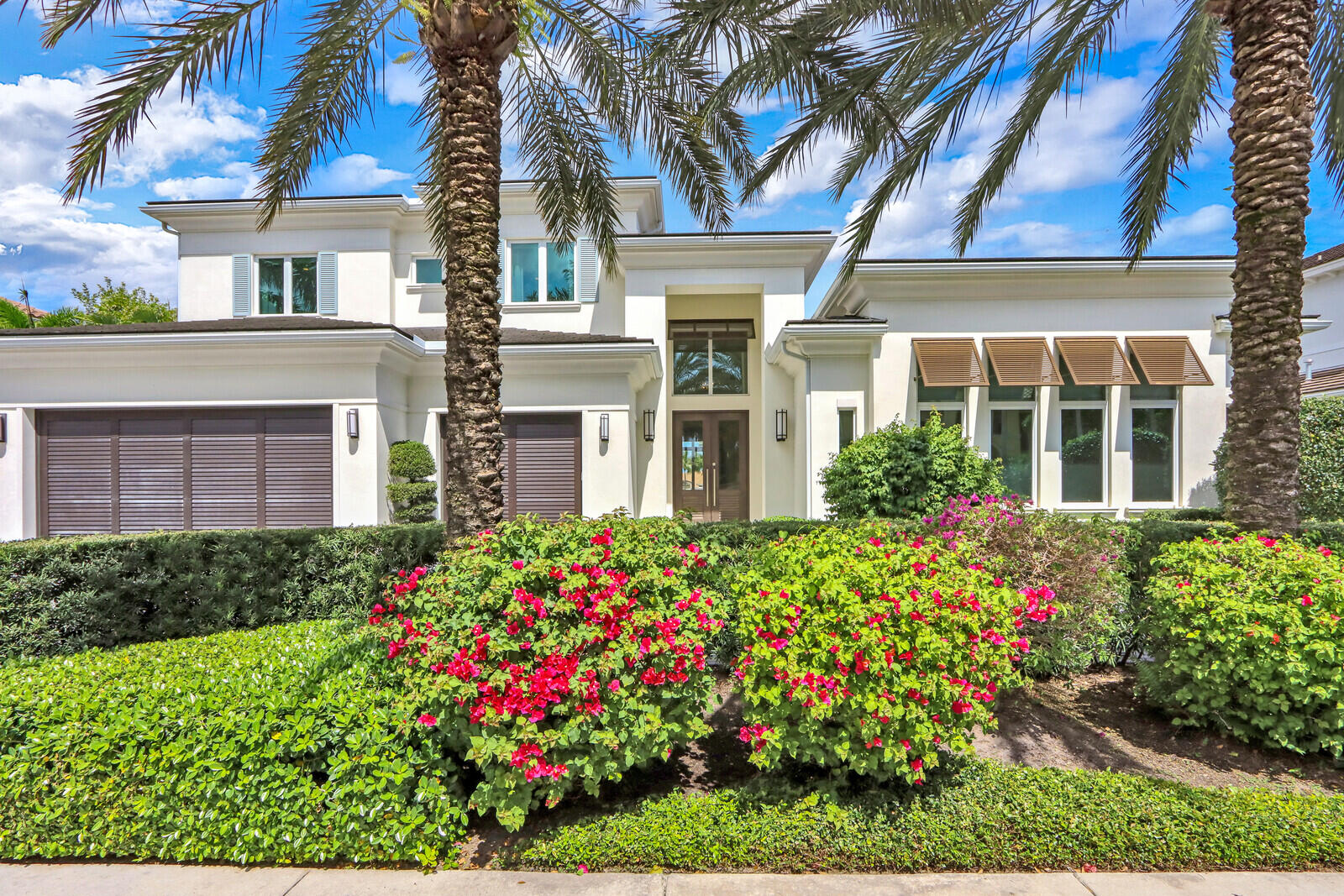 Spectacular 5 BR/ 4.5 BA custom built modern estate home located in the well sought after ''Hermitage'' section of Frenchman's Reserve.  This home has only the finest upgrades including honed Limestone flooring throughout entire first floor, exotic hardwood flooring in the master, office/5th bedroom, and staircase leading to the second level.  Stunning chef's kitchen with quartzite countertops and high end appliances such as Subzero refrigerator/freezer, Wolf stove/oven and Thermadore microwave. All of this overlooking a gorgeous custom pool with spa and spectacular views of the golf course.  This home has been lightly lived in and was built by award winning Bloomfield Construction, even has a 4 bay air conditioned garage.