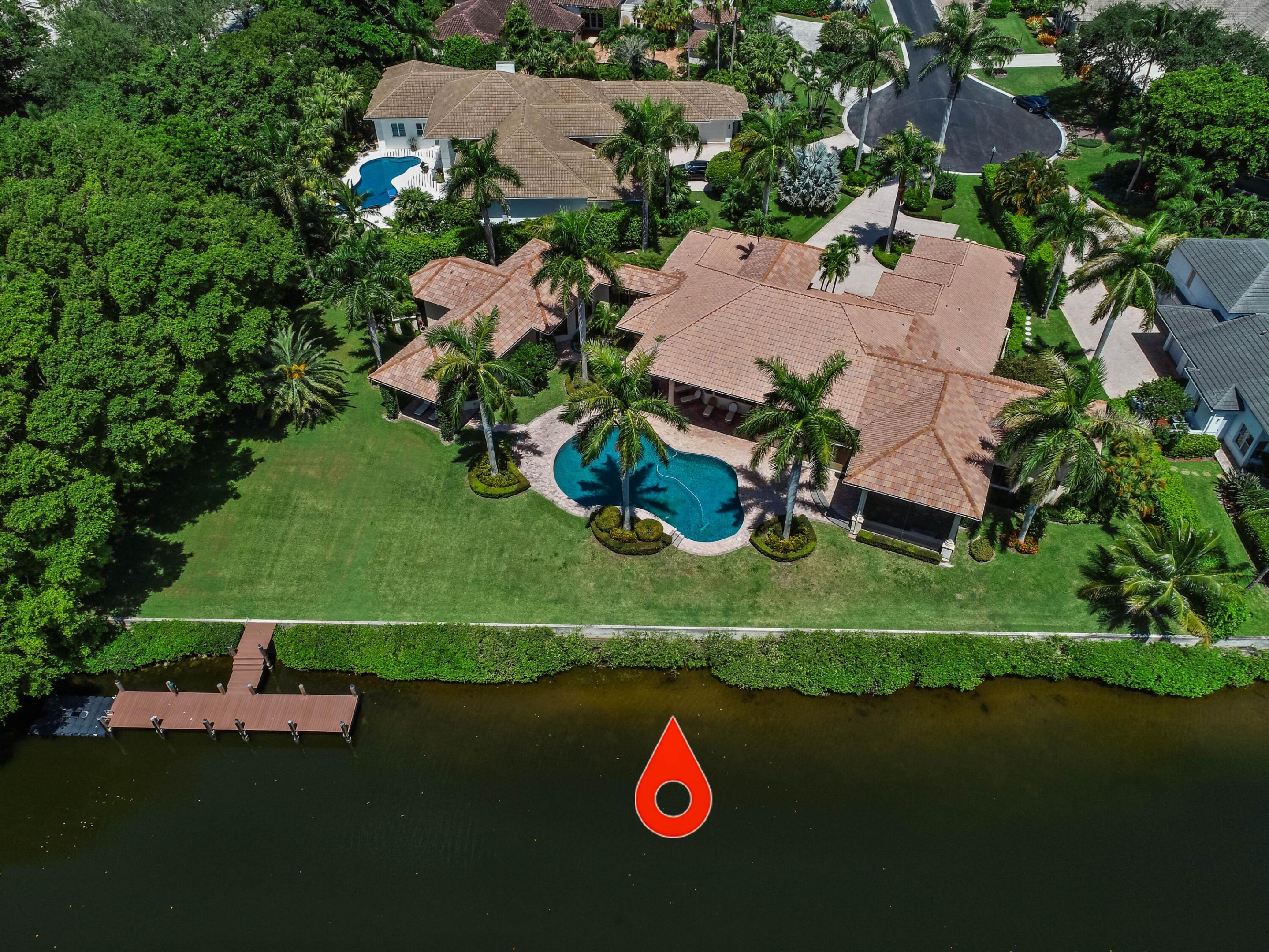 Expansive waterfront estate with over 280' of water frontage and a private dock with electric & water. This elegant, extremely private property is located on a quiet cul-de-sac and celebrates nearly 1-acre of beautiful mature landscaping, swimming pool & outdoor living area, and a gracious open floor plan with volume ceilings, and dual master baths - all overlooking the lush yard and waterfront/dock. Frenchman's Creek Beach & Country Club is one of the most exclusive private club communities in South Florida. Beach Club, 36-Holes of golf, fitness, tennis, multiple dining venues and a level of luxury service that is well beyond the greatest of expectations. A very special place to call home; this property has unlimited potential and sits on one of the finest waterfront lots in the area.